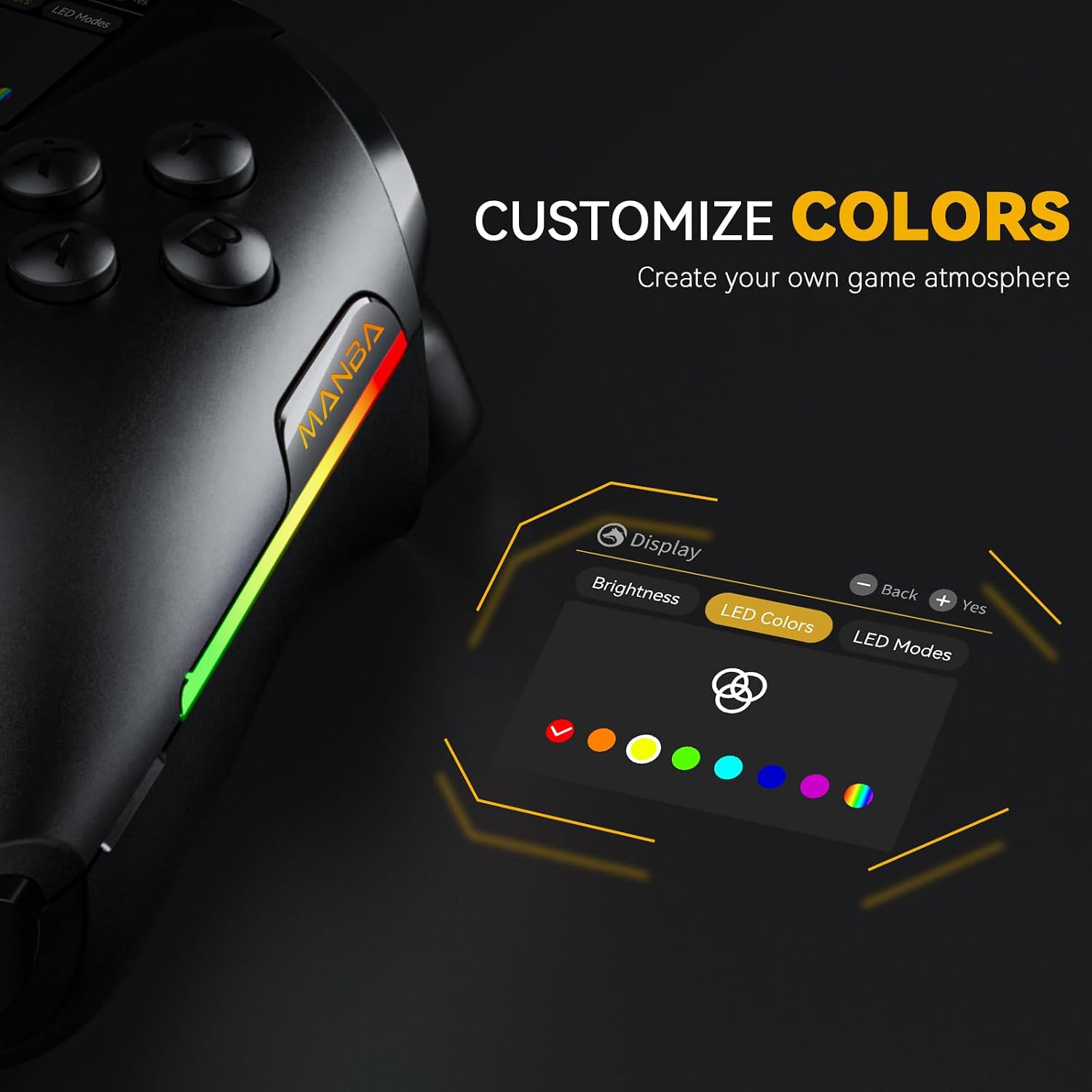 ManbaOne Interactive Screen Wireless Gaming Controller (Black) thumbnail