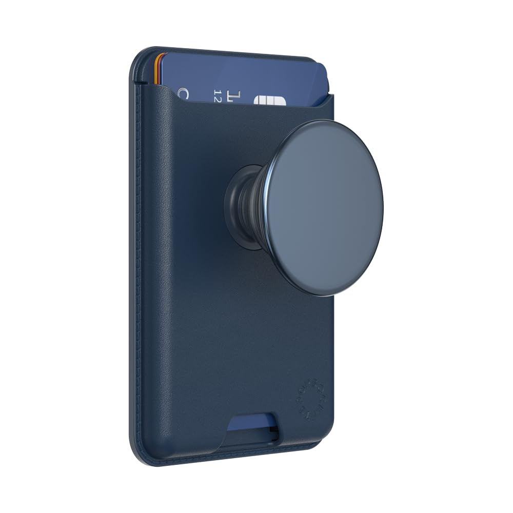 PopSockets Phone Wallet for MagSafe, Phone Card Holder with Grip, Navy Blue - Navy thumbnail