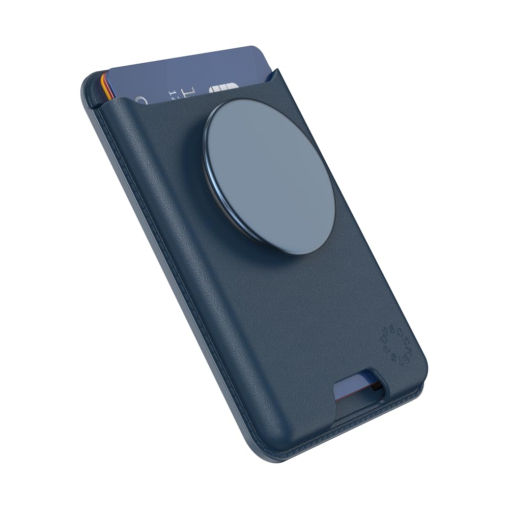 PopSockets Phone Wallet for MagSafe, Phone Card Holder with Grip, Navy Blue - Navy thumbnail