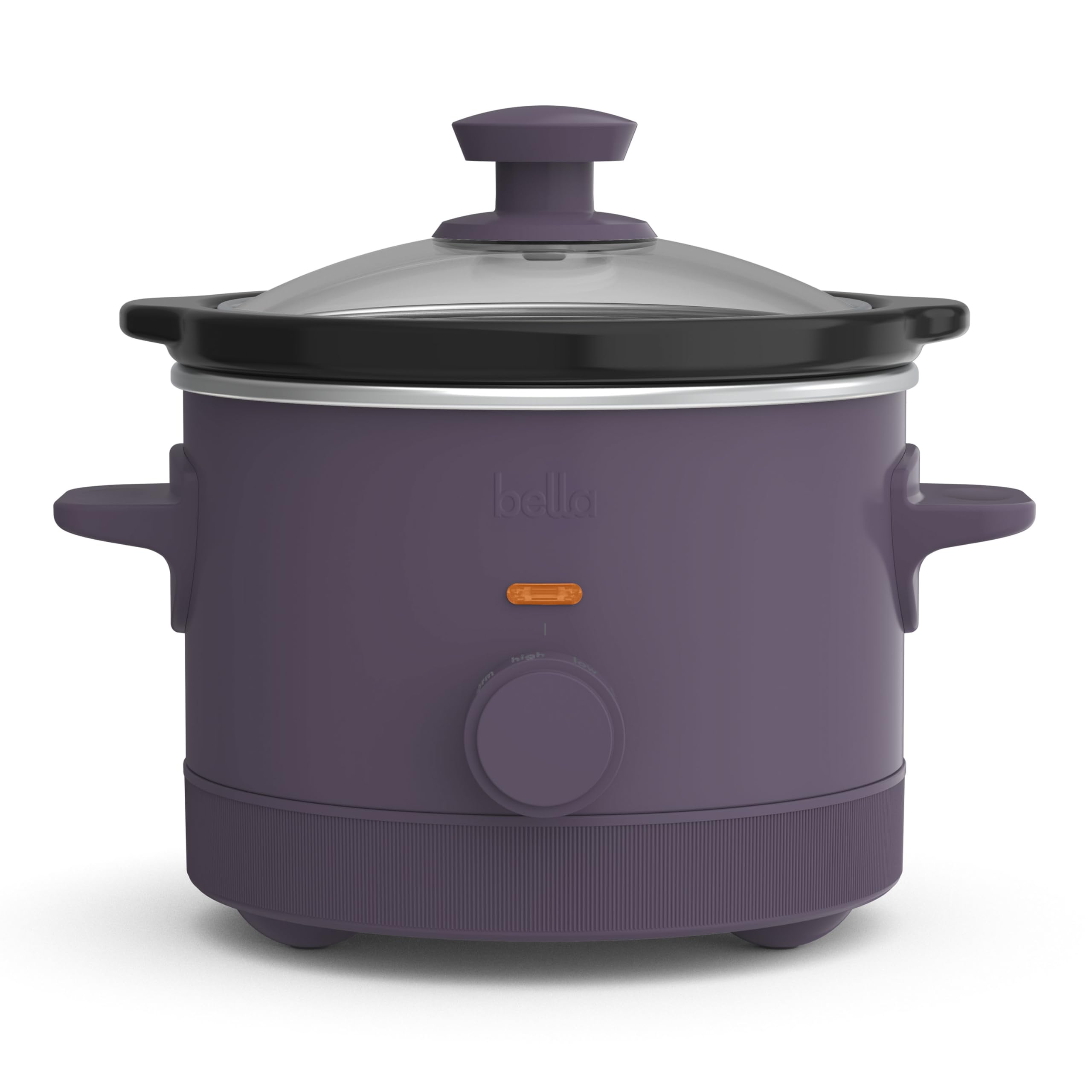 bella 1.5qt Manual Non-Toxic Slow Cooker with 3 Heat Settings, Plum