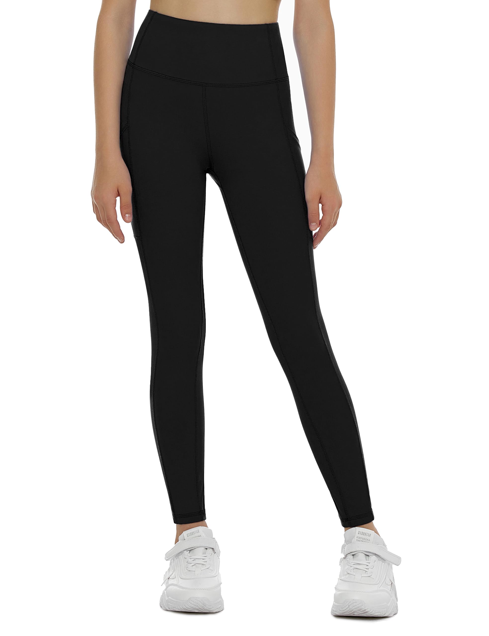 THE GYM PEOPLE Girls Workout Leggings High Waist Kid Dance Yoga Tight Pants | High Waist, Tight Fit, Soft Stretch Fabric, Side Pockets, Full Length, Lightweight, Athletic Leggings for School, Daily