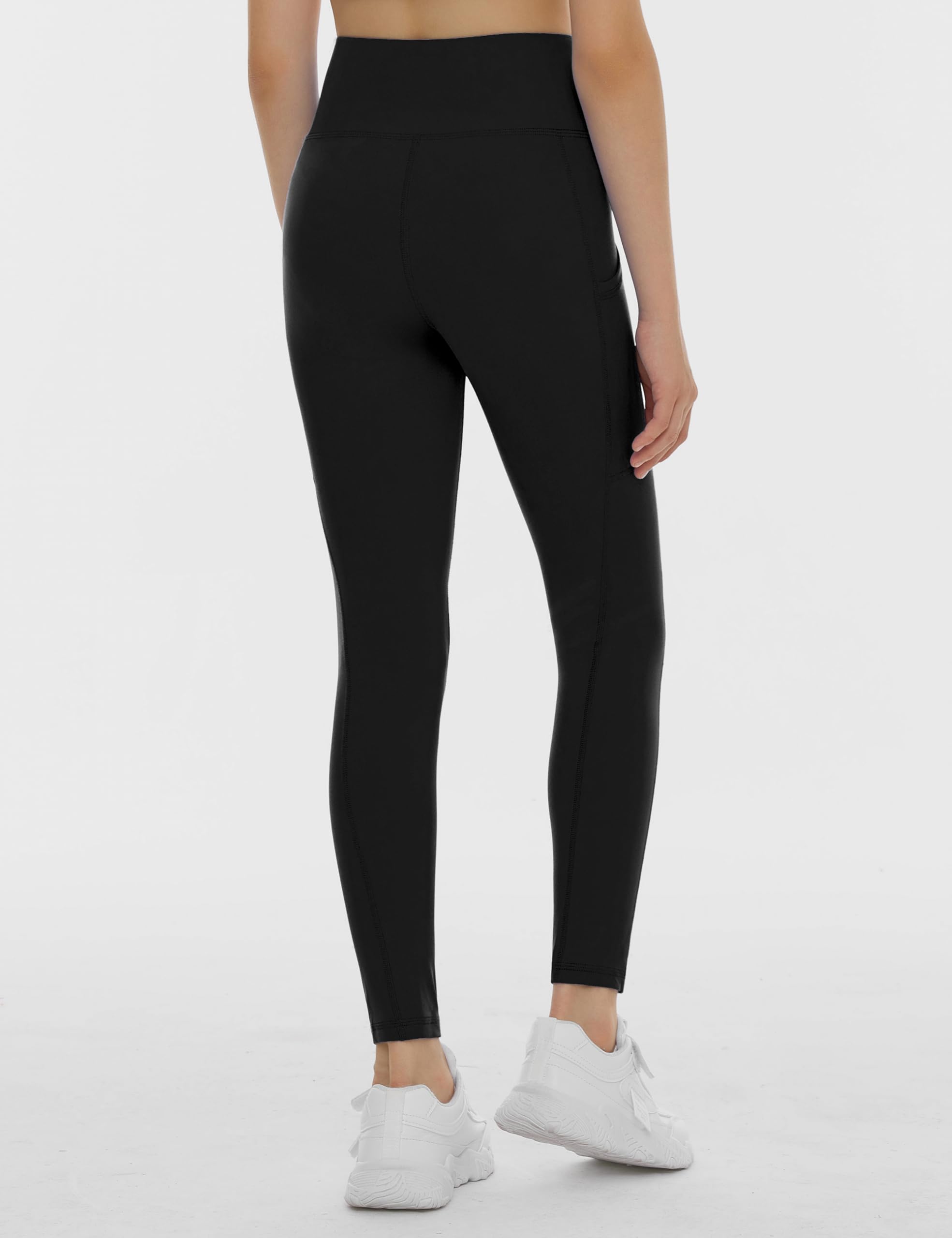 THE GYM PEOPLE Girls Workout Leggings High Waist Kid Dance Yoga Tight Pants | High Waist, Tight Fit, Soft Stretch Fabric, Side Pockets, Full Length, Lightweight, Athletic Leggings for School, Daily thumbnail