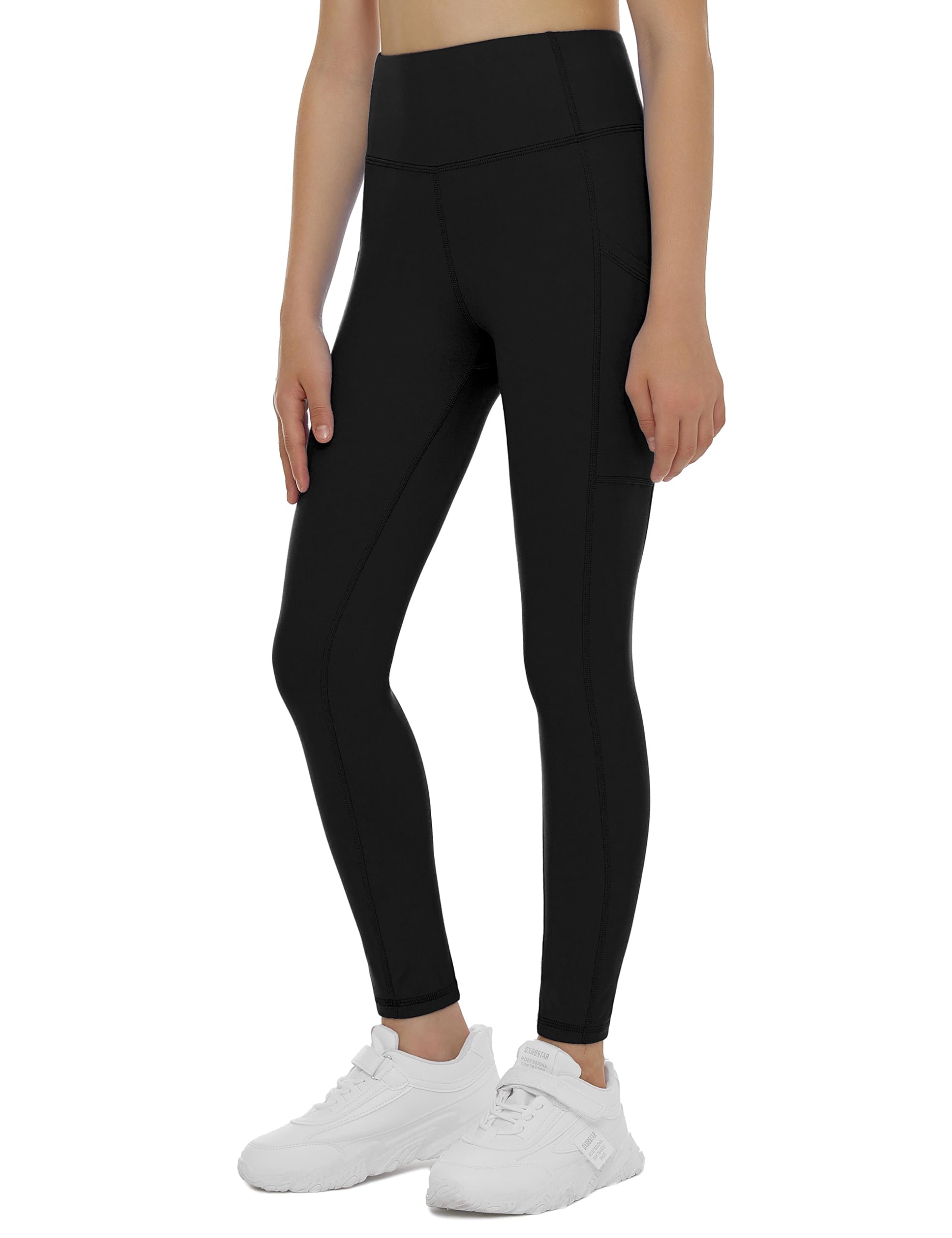 THE GYM PEOPLE Girls Workout Leggings High Waist Kid Dance Yoga Tight Pants | High Waist, Tight Fit, Soft Stretch Fabric, Side Pockets, Full Length, Lightweight, Athletic Leggings for School, Daily thumbnail