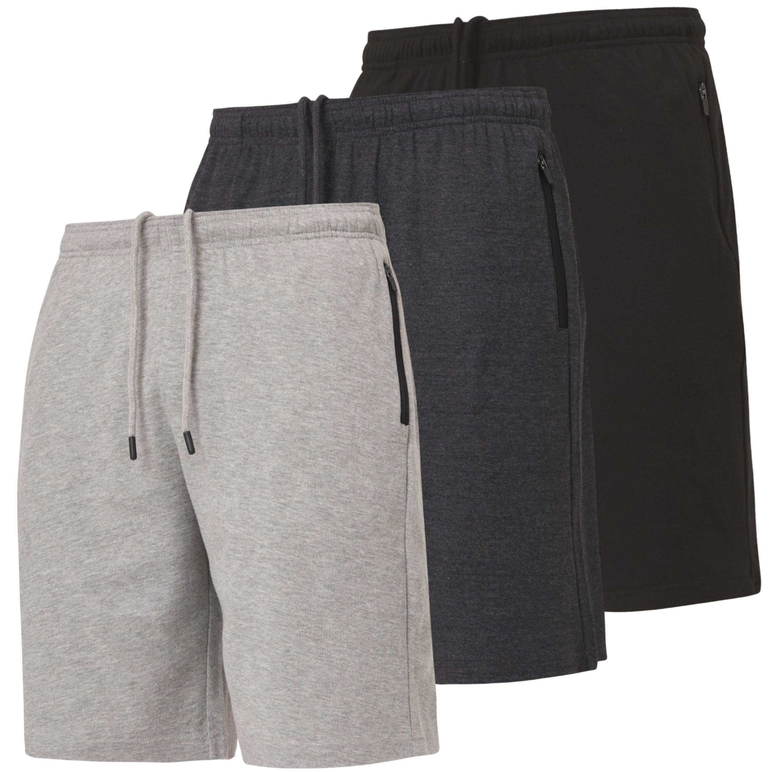Ultra Performance 3 Pack Mens Shorts Casual Men's Athletic Short Workout Gym Shorts for Men with Zipper Pockets, Small - 5X