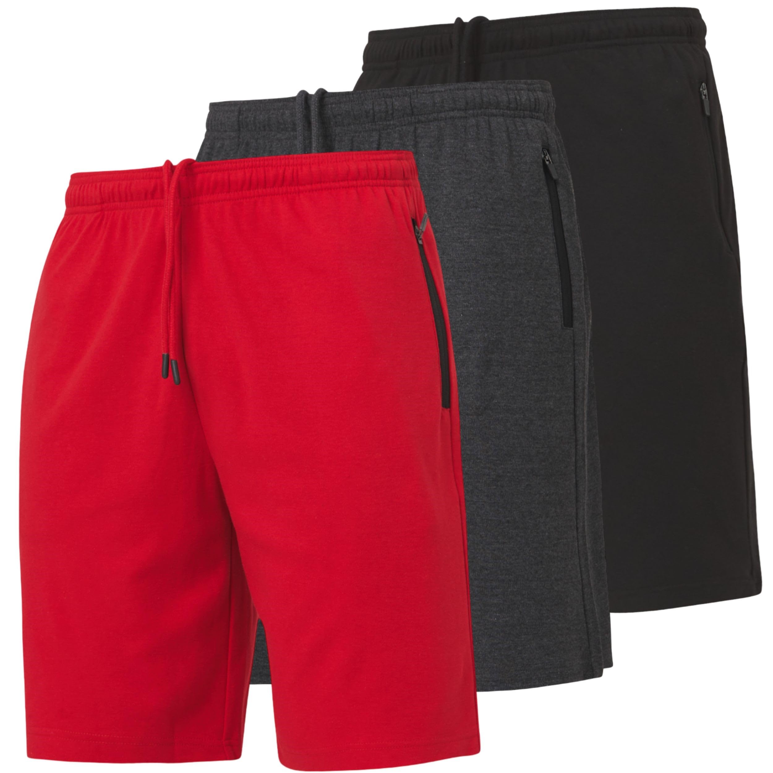 Ultra Performance 3 Pack Mens Shorts Casual Men's Athletic Short Workout Gym Shorts for Men with Zipper Pockets, Small - 5X thumbnail