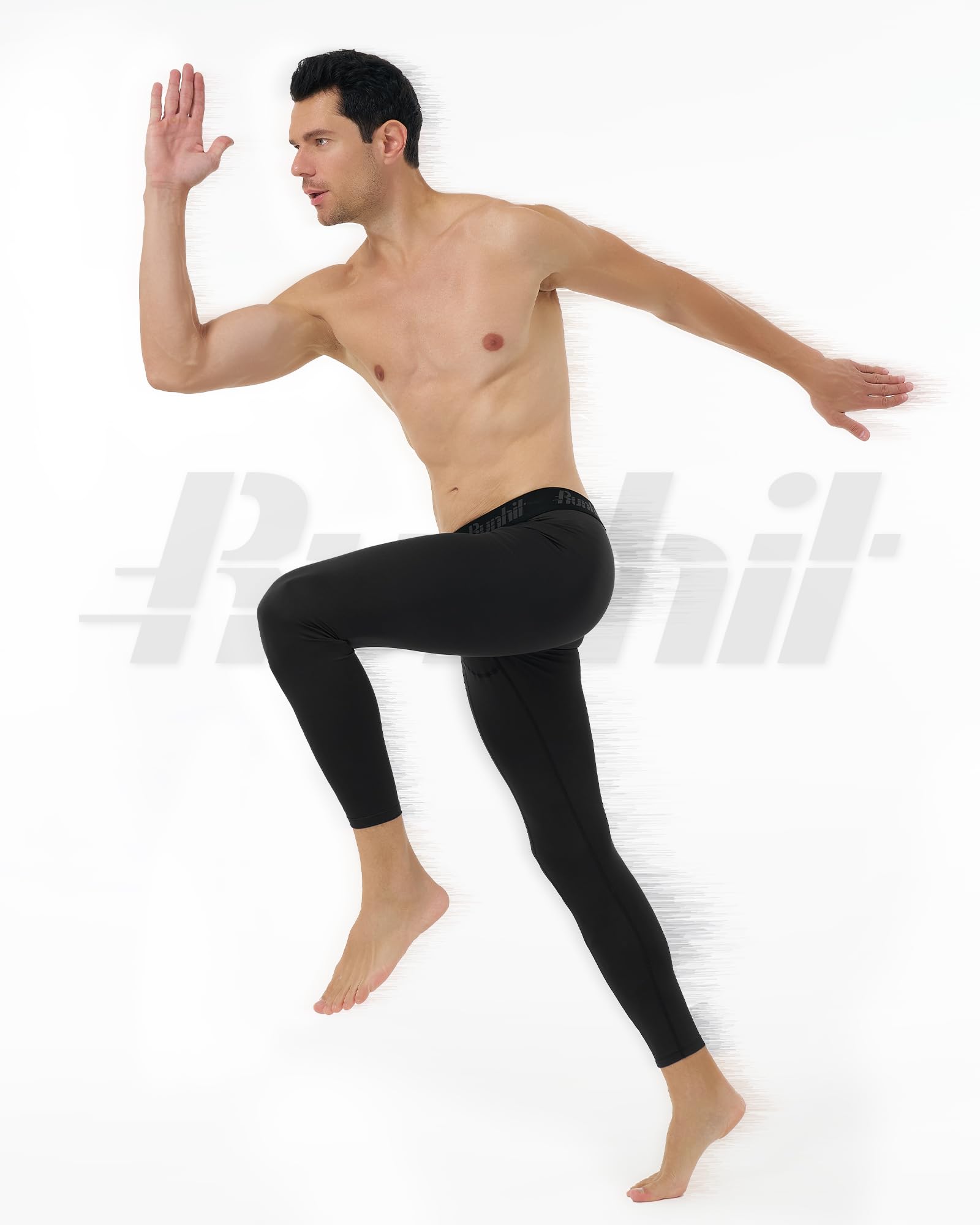 Runhit Men’s Compression Pants Running Tights Workout Leggings Athletic Base Layer Pants for Sports Yoga Basketball thumbnail
