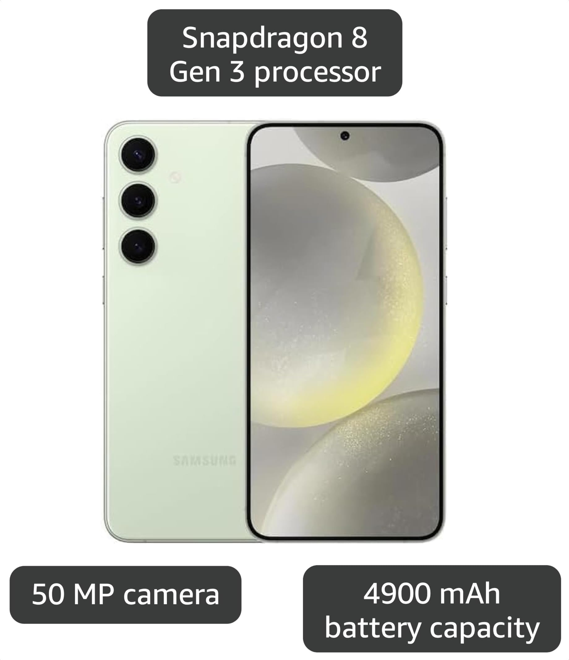Samsung Galaxy S24+ Plus 5G, US Version, 256GB, Jade Green - Unlocked (Renewed) thumbnail
