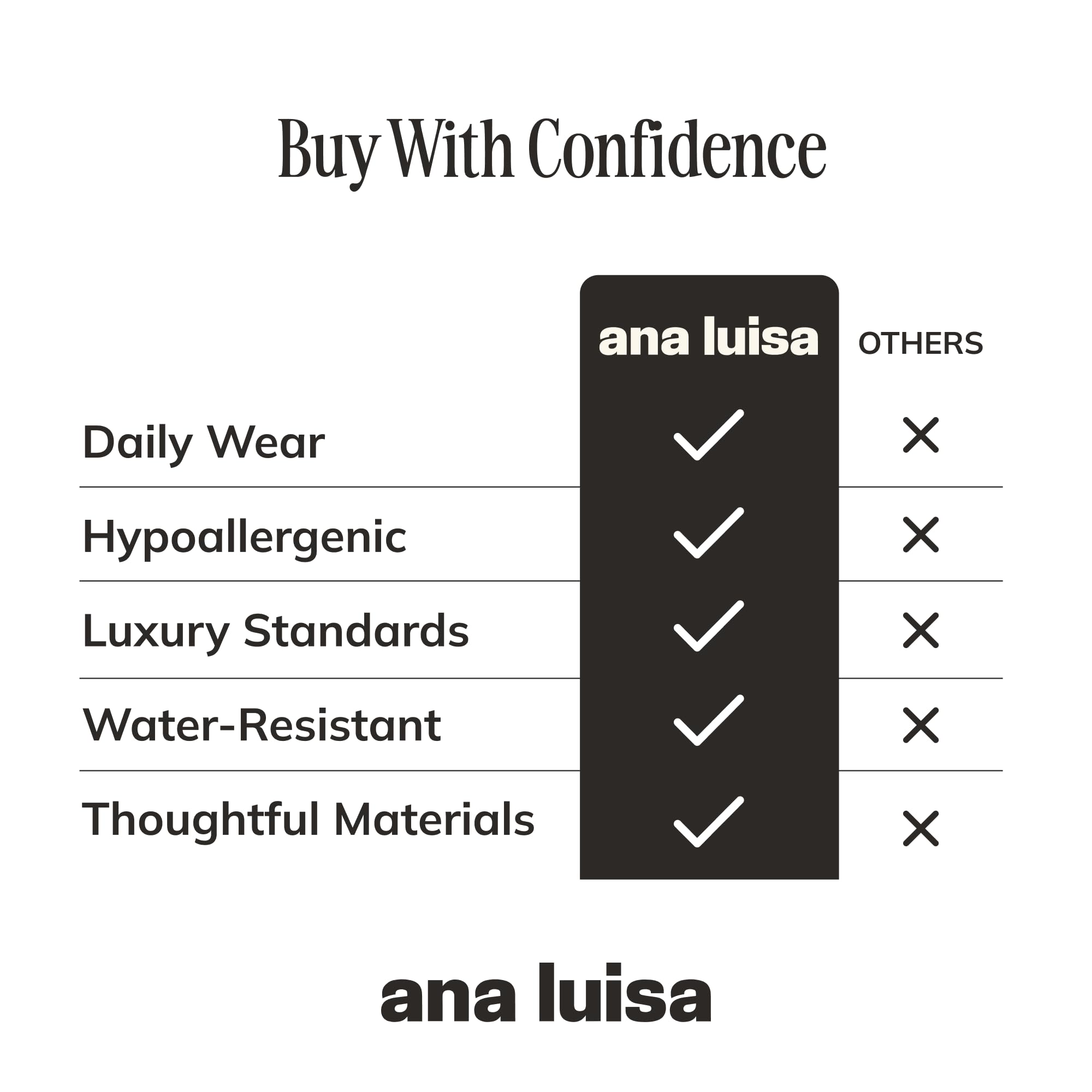 Ana Luisa Asher Small Huggie Hoop Earrings for Women - 14K Gold Plated, Silver Rhodium Plated and Two Tone Styles - Hypoallergenic, Tarnish-Free - Ana Luisa Jewelry - Stylish Gold Hoop Earrings thumbnail