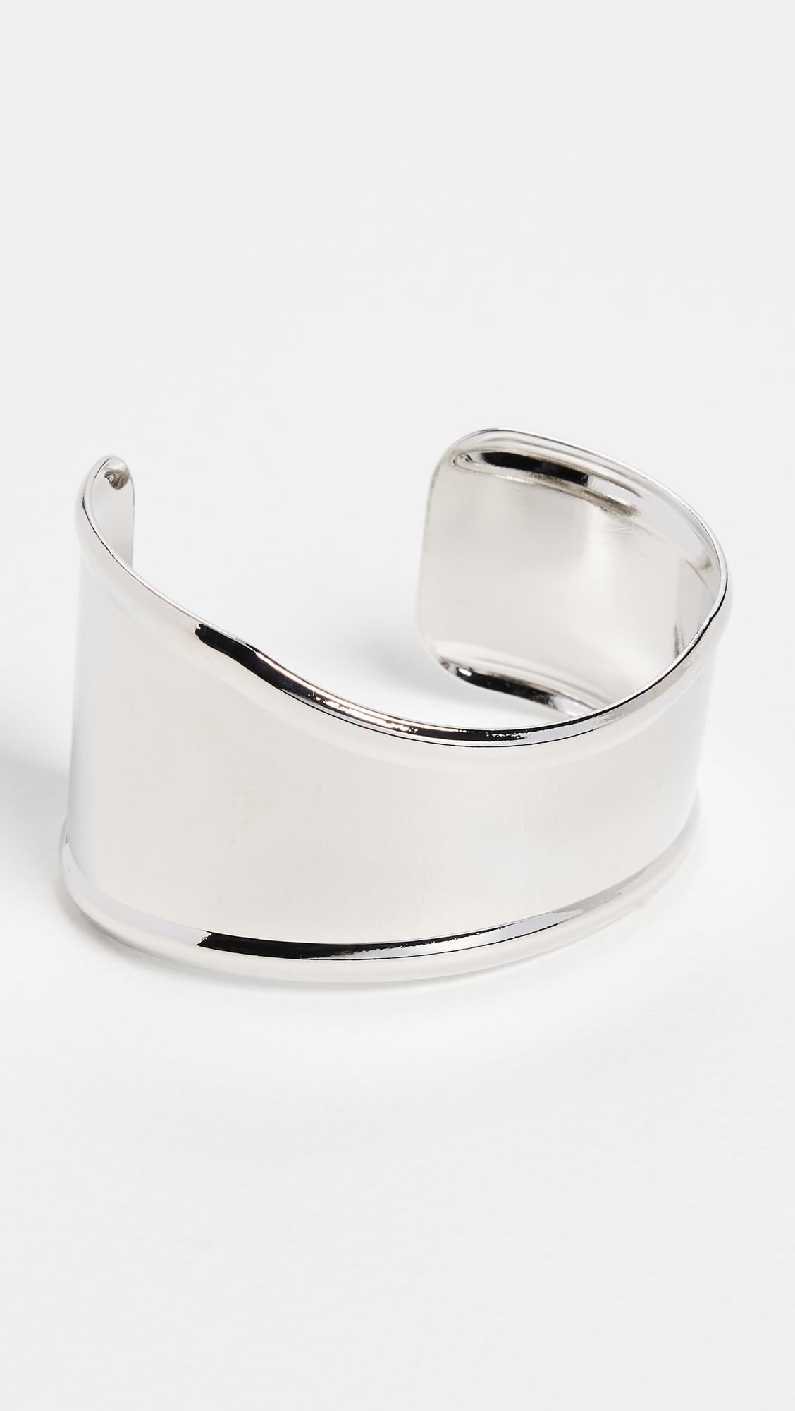 ADINA EDEN Women's Indented Curved Wide Bangle Bracelet thumbnail