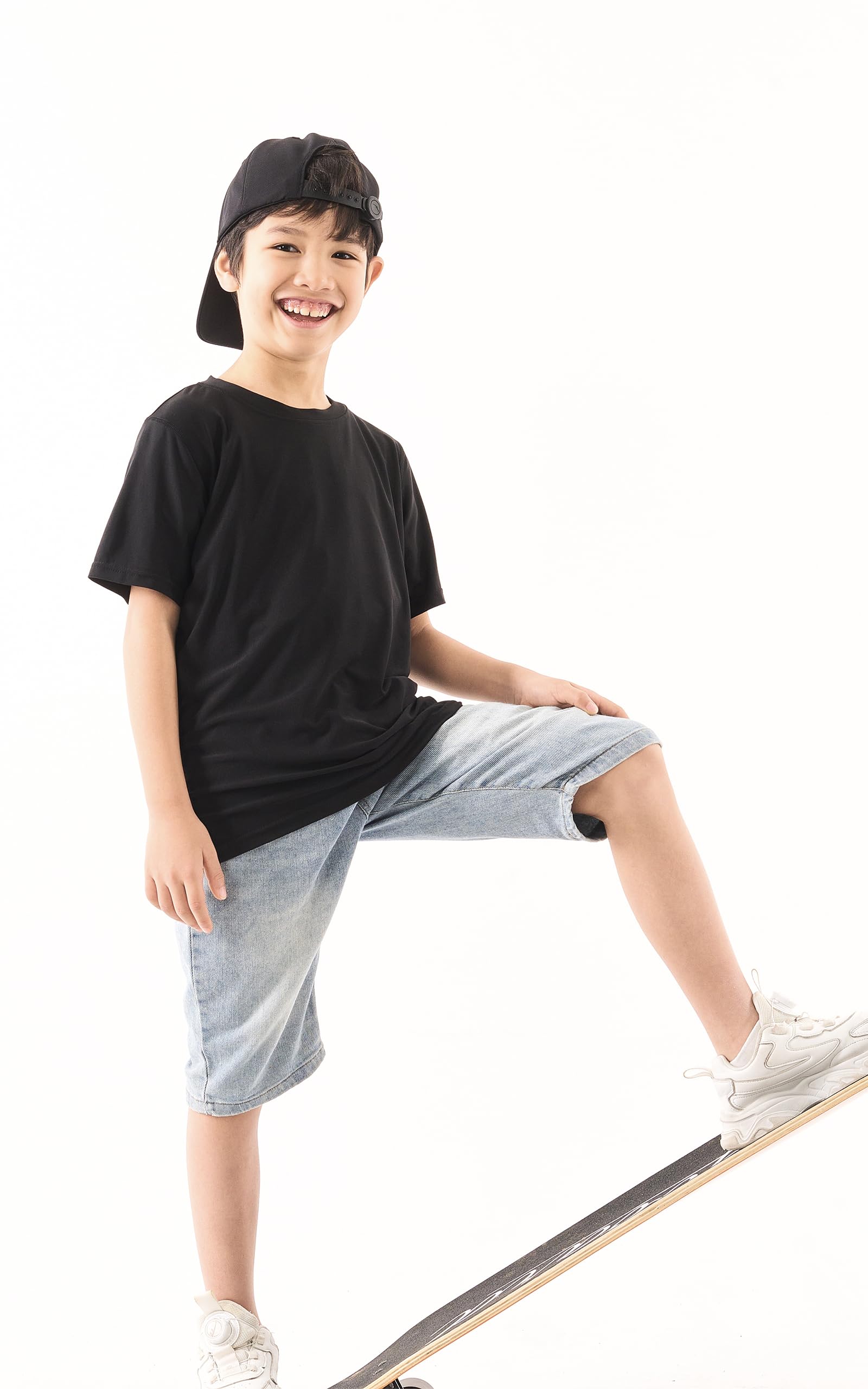 5 Pack Youth Dry-Fit T-Shirts Wicking Active Athletic Short Sleeve Tee for Kid Youth Teen 4-20 thumbnail