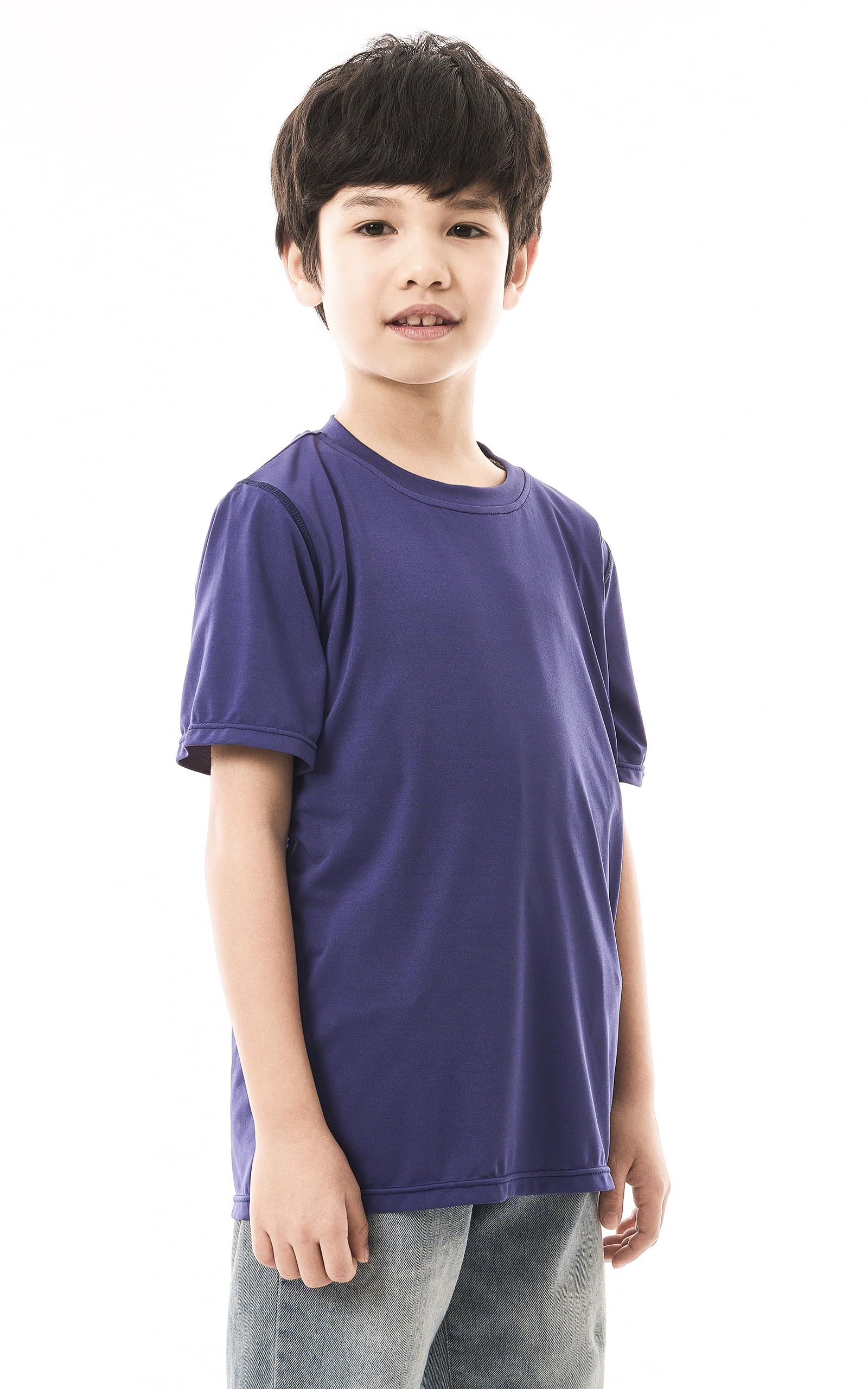 5 Pack Youth Dry-Fit T-Shirts Wicking Active Athletic Short Sleeve Tee for Kid Youth Teen 4-20 thumbnail