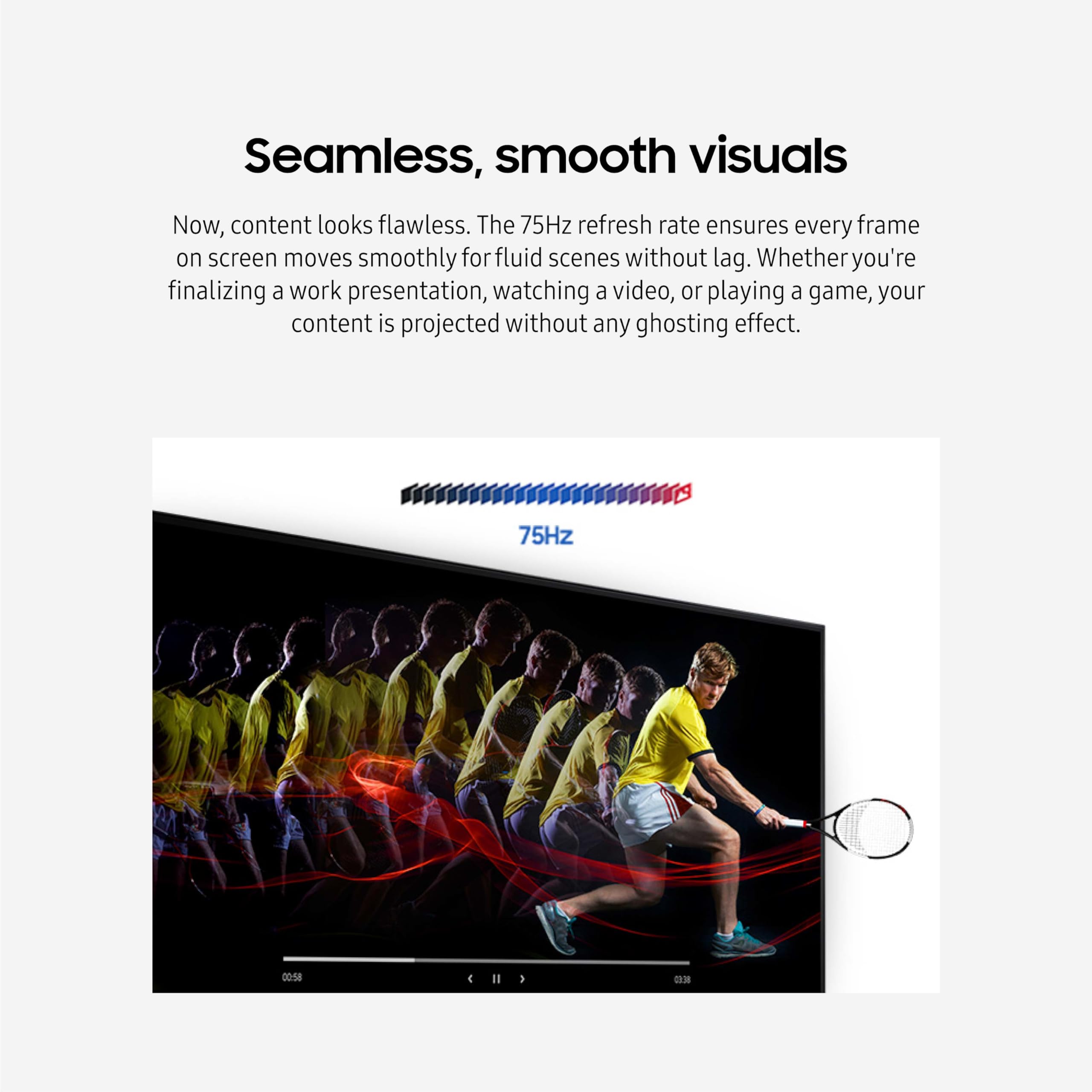 Samsung 32-Inch Flat Computer Monitor, 75Hz, Borderless Display, AMD FreeSync, Game Mode, Advanced Eye Care, HDMI and DisplayPort, LS32B304NWNXGO, 2024 thumbnail