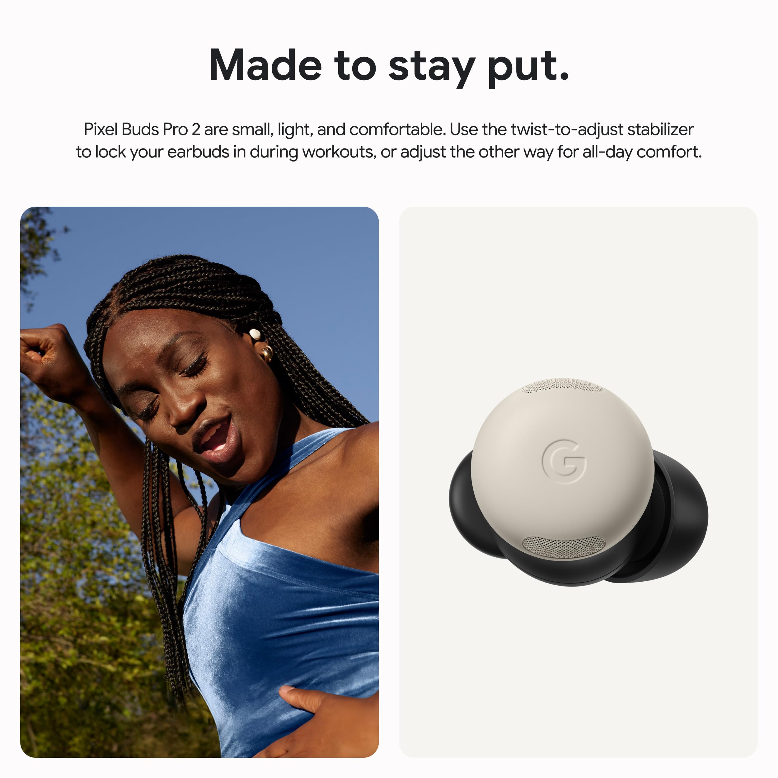 Google Pixel Buds Pro 2 - Wireless Bluetooth Earbuds with Pro-Level Active Noise Cancellation - Built for Gemini, Your Google AI Assistant - Hazel thumbnail