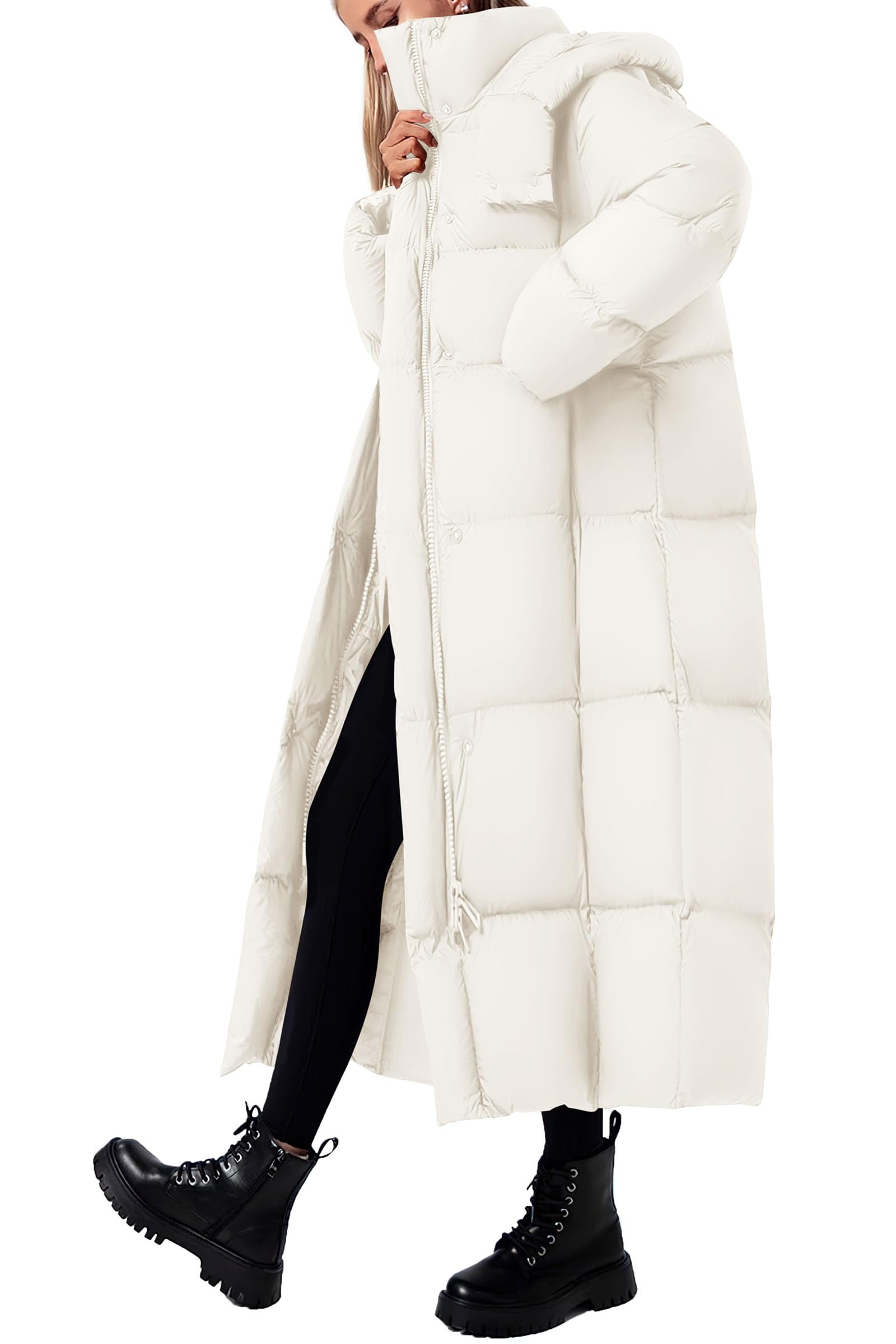 PRETTYGARDEN Women's Winter Long Puffer Coats Hooded Zip Up Casual Thickened Down Jackets Trendy Warm Clothes Outerwear thumbnail