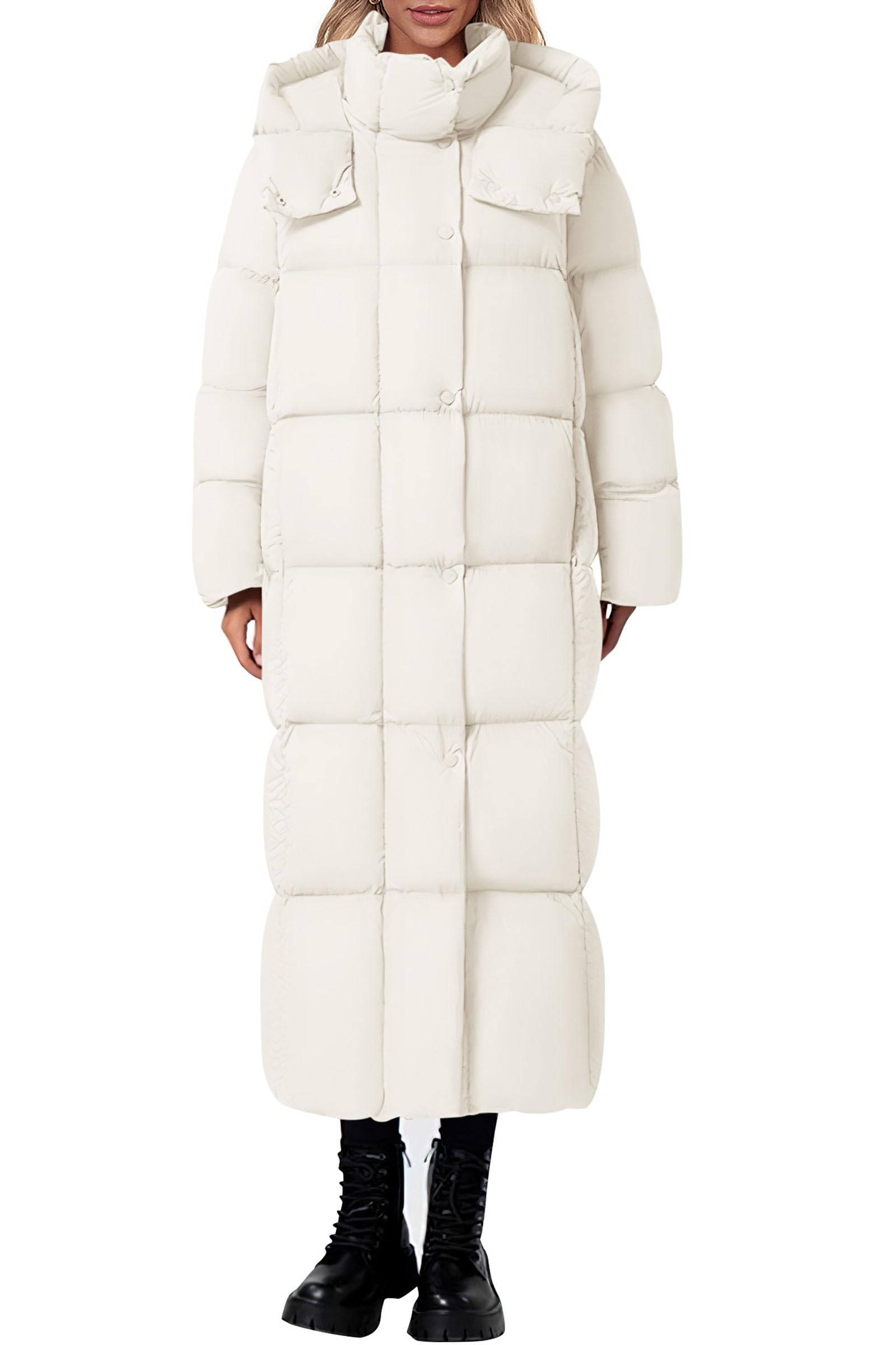 PRETTYGARDEN Women's Winter Long Puffer Coats Hooded Zip Up Casual Thickened Down Jackets Trendy Warm Clothes Outerwear thumbnail