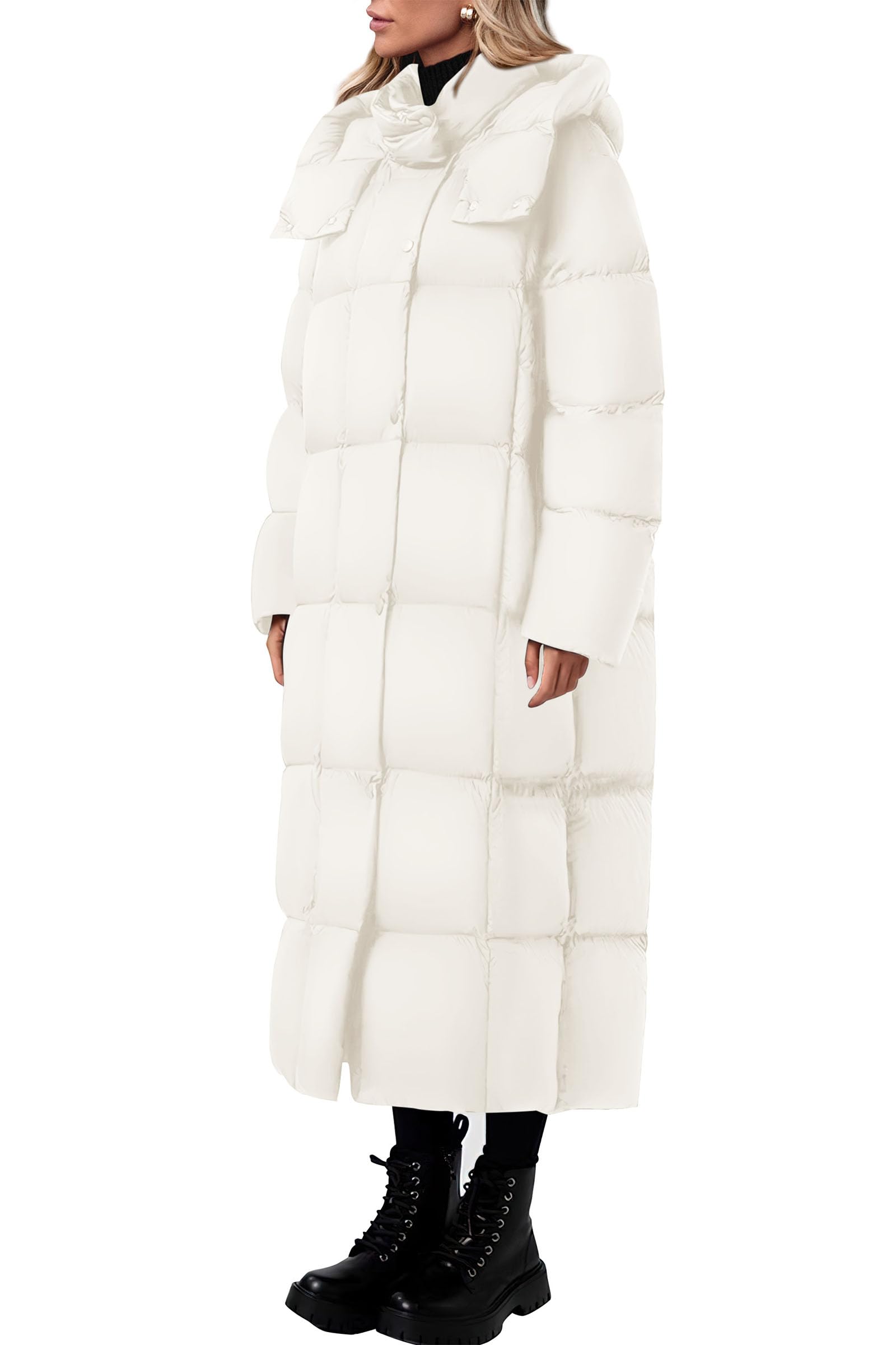 PRETTYGARDEN Women's Winter Long Puffer Coats Hooded Zip Up Casual Thickened Down Jackets Trendy Warm Clothes Outerwear thumbnail