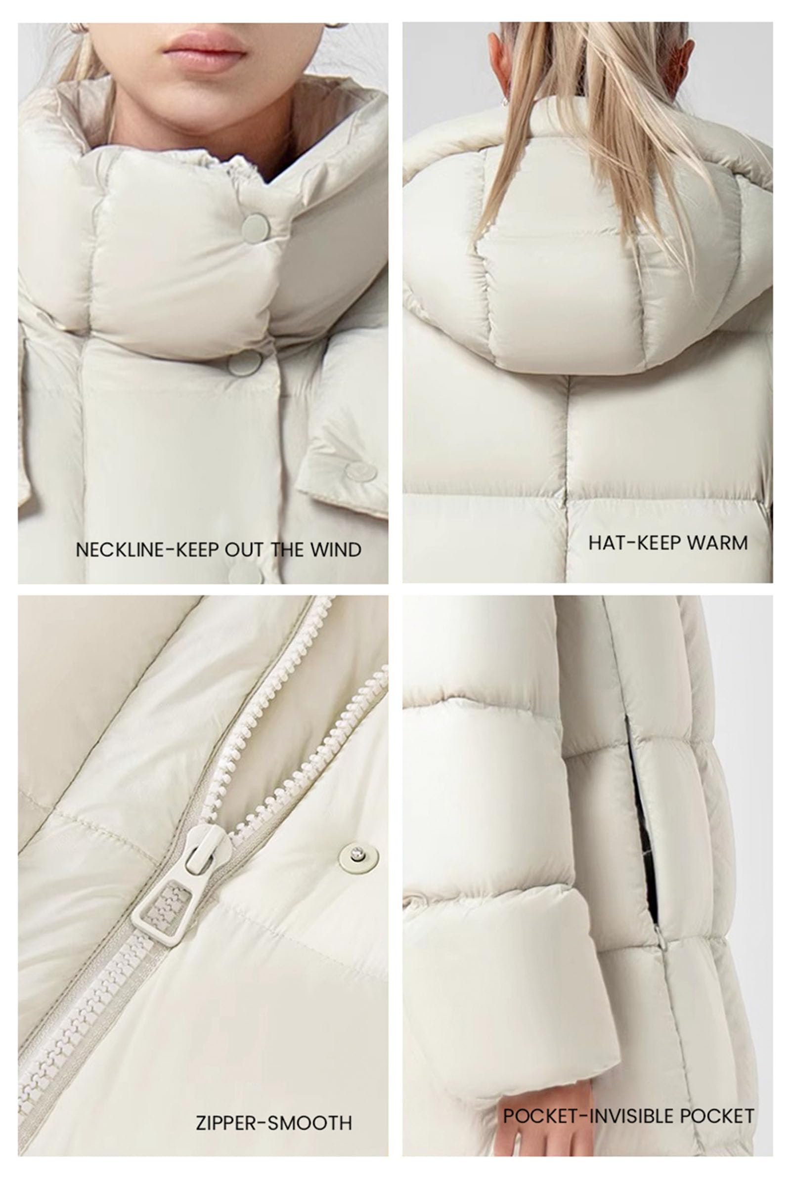PRETTYGARDEN Women's Winter Long Puffer Coats Hooded Zip Up Casual Thickened Down Jackets Trendy Warm Clothes Outerwear thumbnail