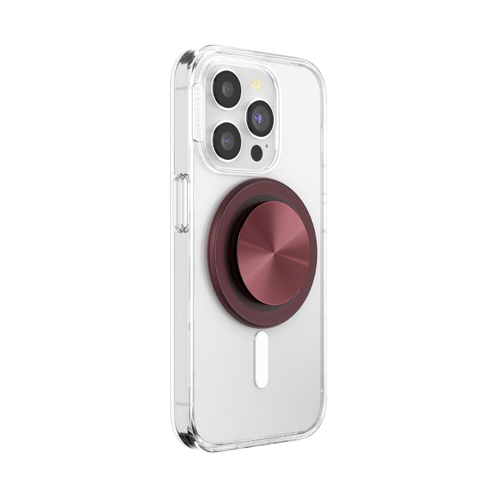 PopSockets Phone Grip for MagSafe, Magnetic Holder, Phone Stand, Burgundy - Alum Radial Oxblood thumbnail