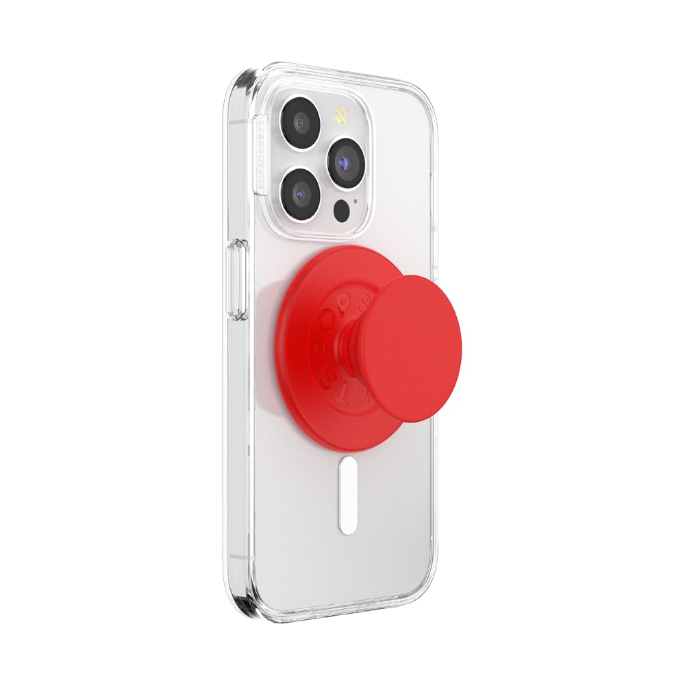 PopSockets Phone Grip for MagSafe, Magnetic Holder, Phone Stand, Burgundy - Alum Radial Oxblood thumbnail