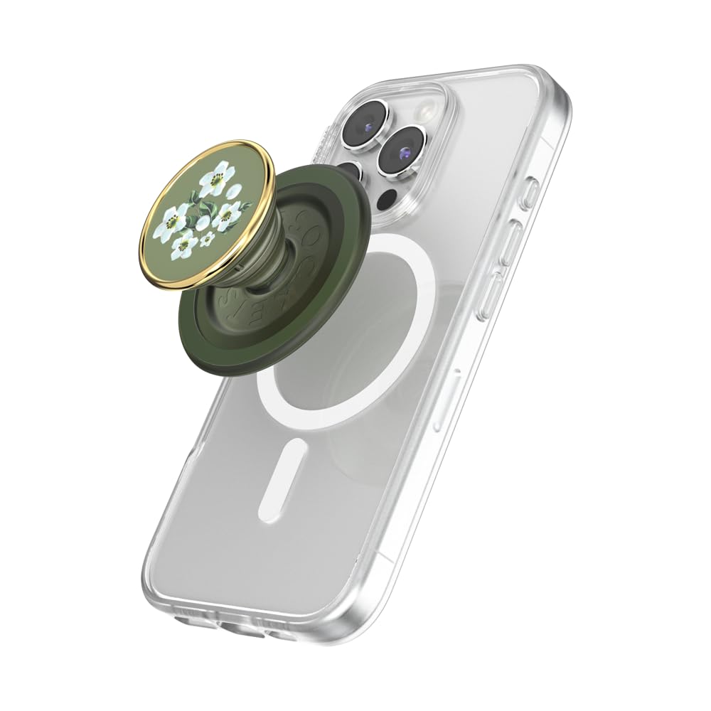 PopSockets Phone Grip for MagSafe, Magnetic Holder, Phone Stand, Black - Rose Noir thumbnail