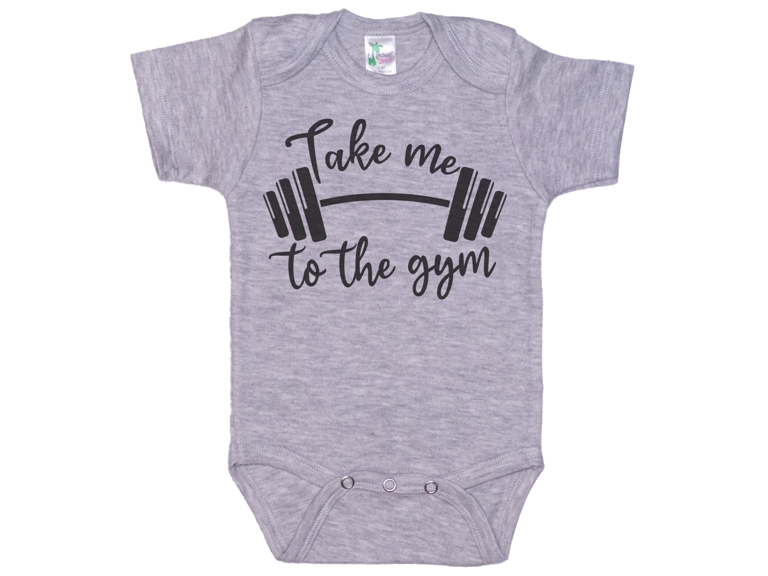 Ebenezer Fire Fitness Baby Outfit/Take Me To The Gym/Newborn Workout Onesie/Infant Gym Bodysuit