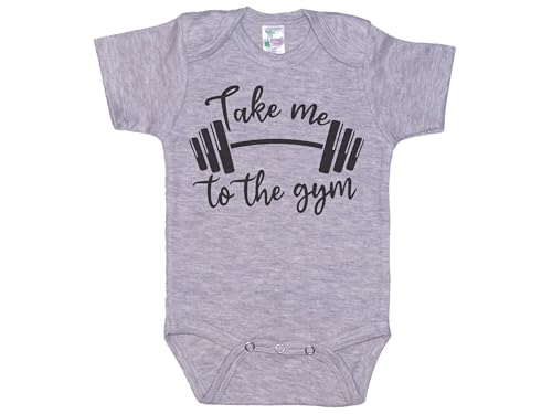 Ebenezer Fire Fitness Baby Outfit/Take Me To The Gym/Newborn Workout Onesie/Infant Gym Bodysuit thumbnail