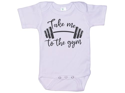 Ebenezer Fire Fitness Baby Outfit/Take Me To The Gym/Newborn Workout Onesie/Infant Gym Bodysuit thumbnail