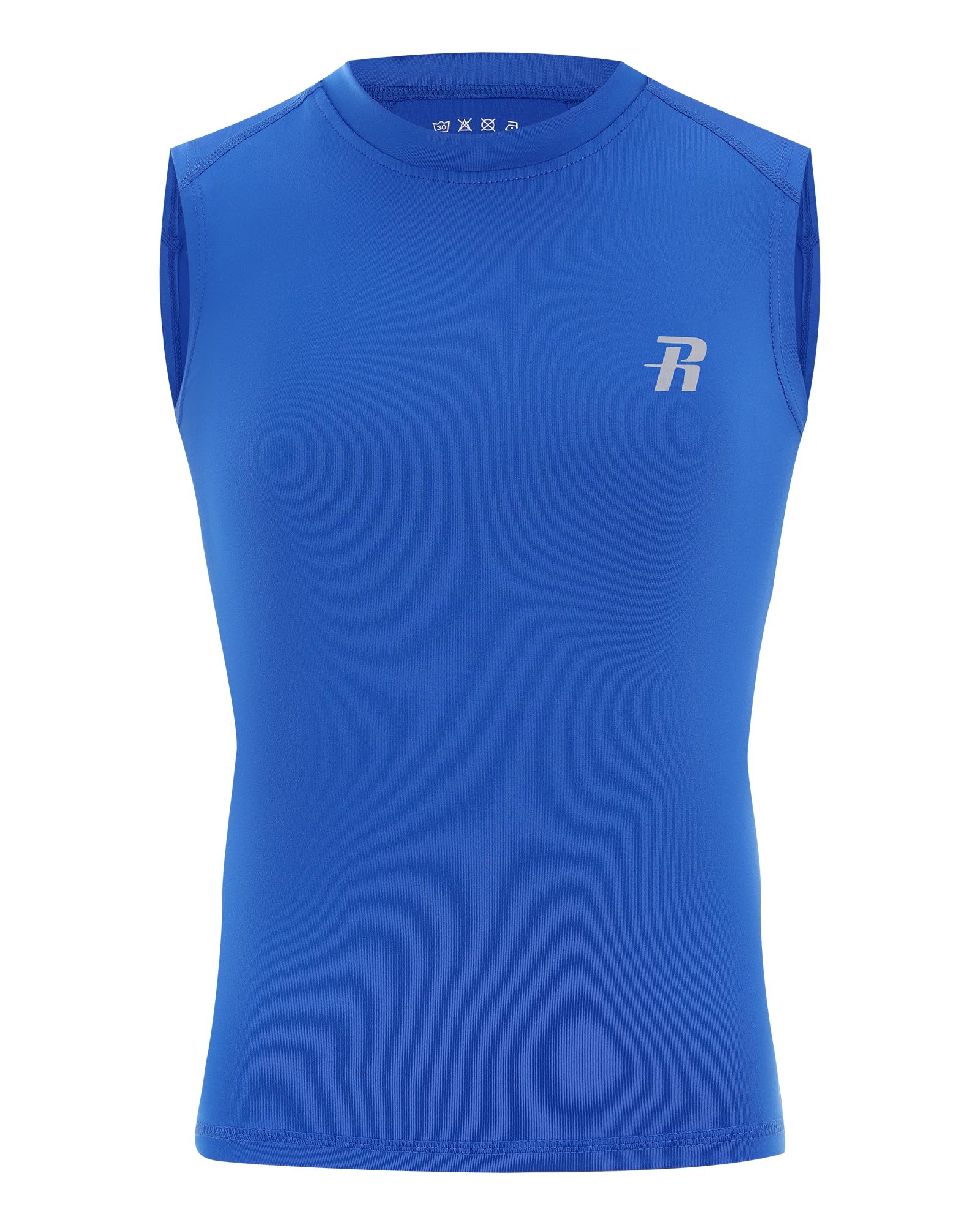 Runhit Boys Sleeveless Compression Shirt Kids Athletic Tank Tops Youth Quick Dry Undershirt for Football Basketball