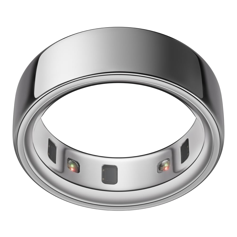 Oura Ring 4 - Silver - Size 10 - Sleep, Activity, Women’s Health, AI Advisor, Up to 8 Days of Battery Life, Size Before You Buy, Android & iOS Compatible