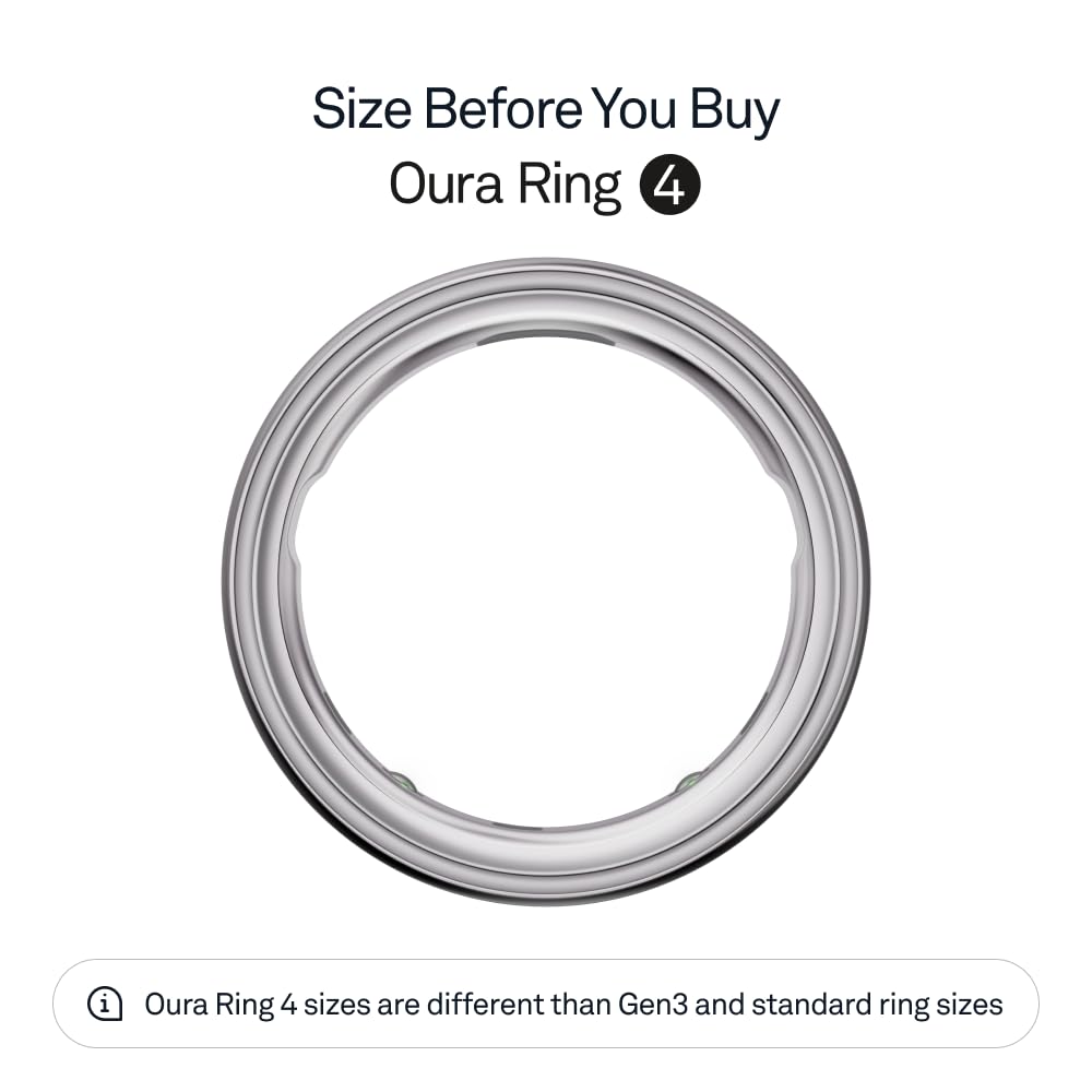 Oura Ring 4 - Silver - Size 10 - Sleep, Activity, Women’s Health, AI Advisor, Up to 8 Days of Battery Life, Size Before You Buy, Android & iOS Compatible thumbnail