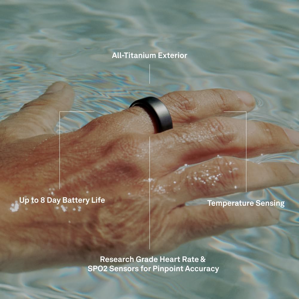 Oura Ring 4 - Silver - Size 10 - Sleep, Activity, Women’s Health, AI Advisor, Up to 8 Days of Battery Life, Size Before You Buy, Android & iOS Compatible thumbnail