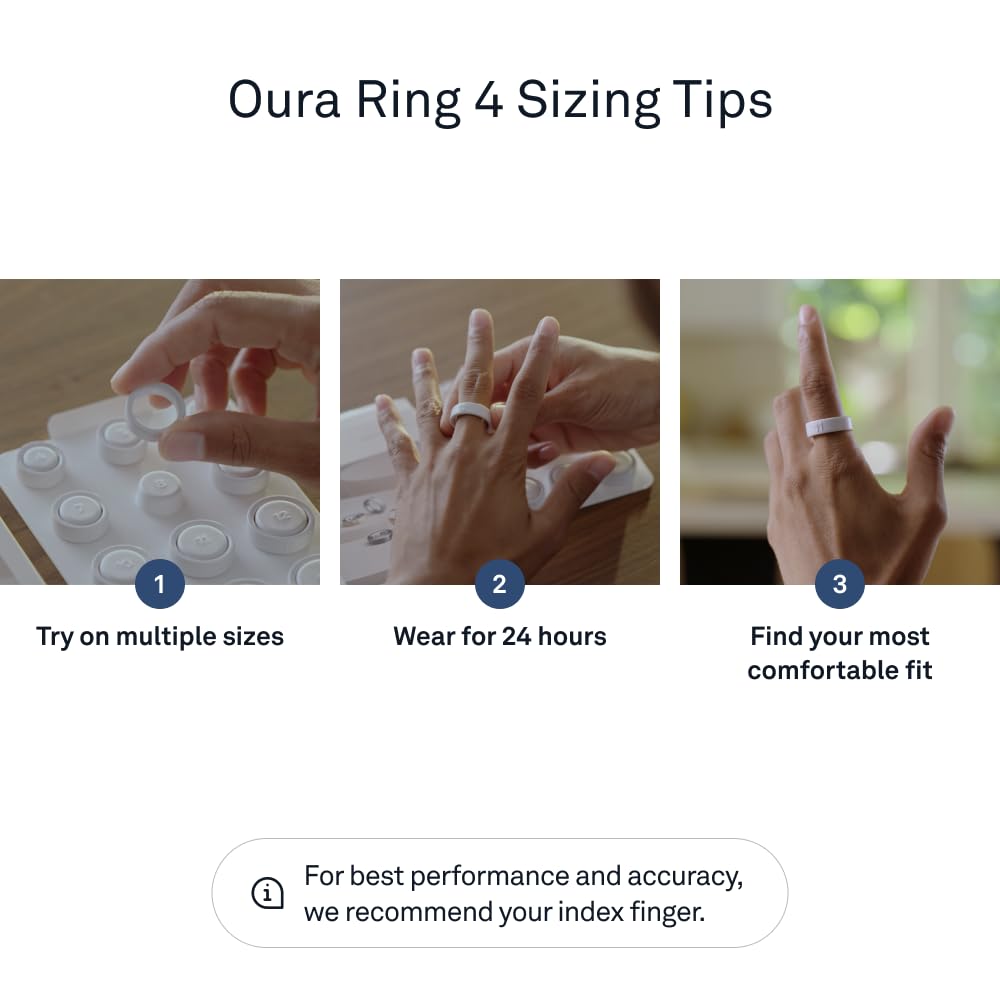 Oura Ring 4 - Silver - Size 10 - Sleep, Activity, Women’s Health, AI Advisor, Up to 8 Days of Battery Life, Size Before You Buy, Android & iOS Compatible thumbnail