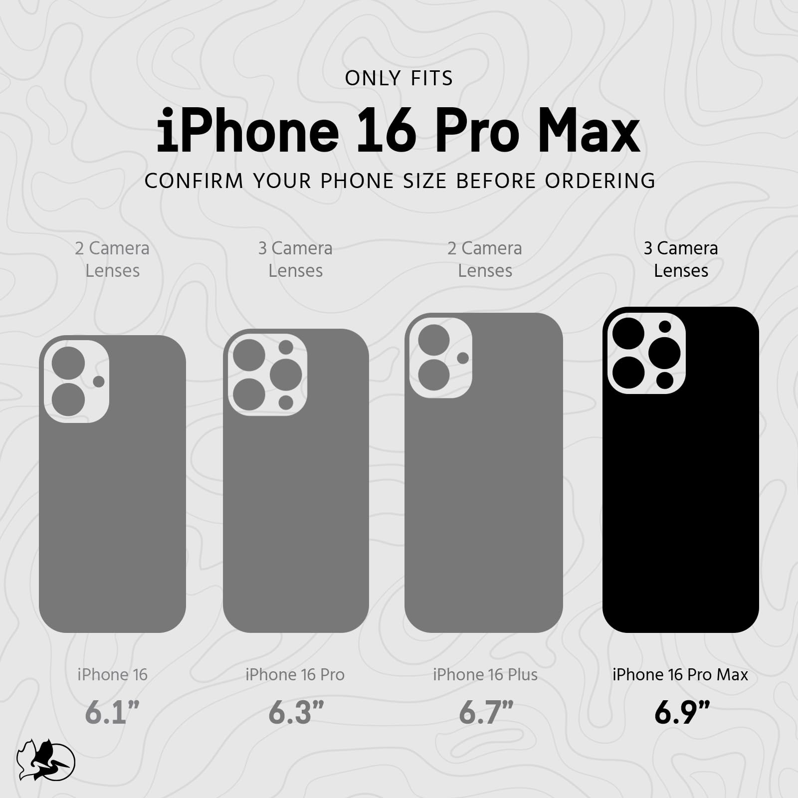 Pelican Shield iPhone 16 Pro Max Case [Compatible with MagSafe] Rugged Phone Case w/ 21ft Military-Grade Drop Protection - Heavy Duty Phone Cover w/Belt Clip Holster for iPhone 16 Pro Max - Carbon thumbnail