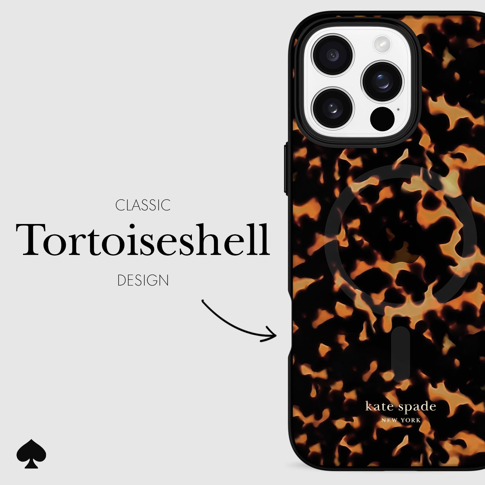 kate spade new york iPhone 16 Pro Max Case - Tortoise | Compatible with MagSafe - Lightweight Designer Case for iPhone 16 Pro Max w/Anti-Scratch Coating and Speckled Tortoise Design thumbnail