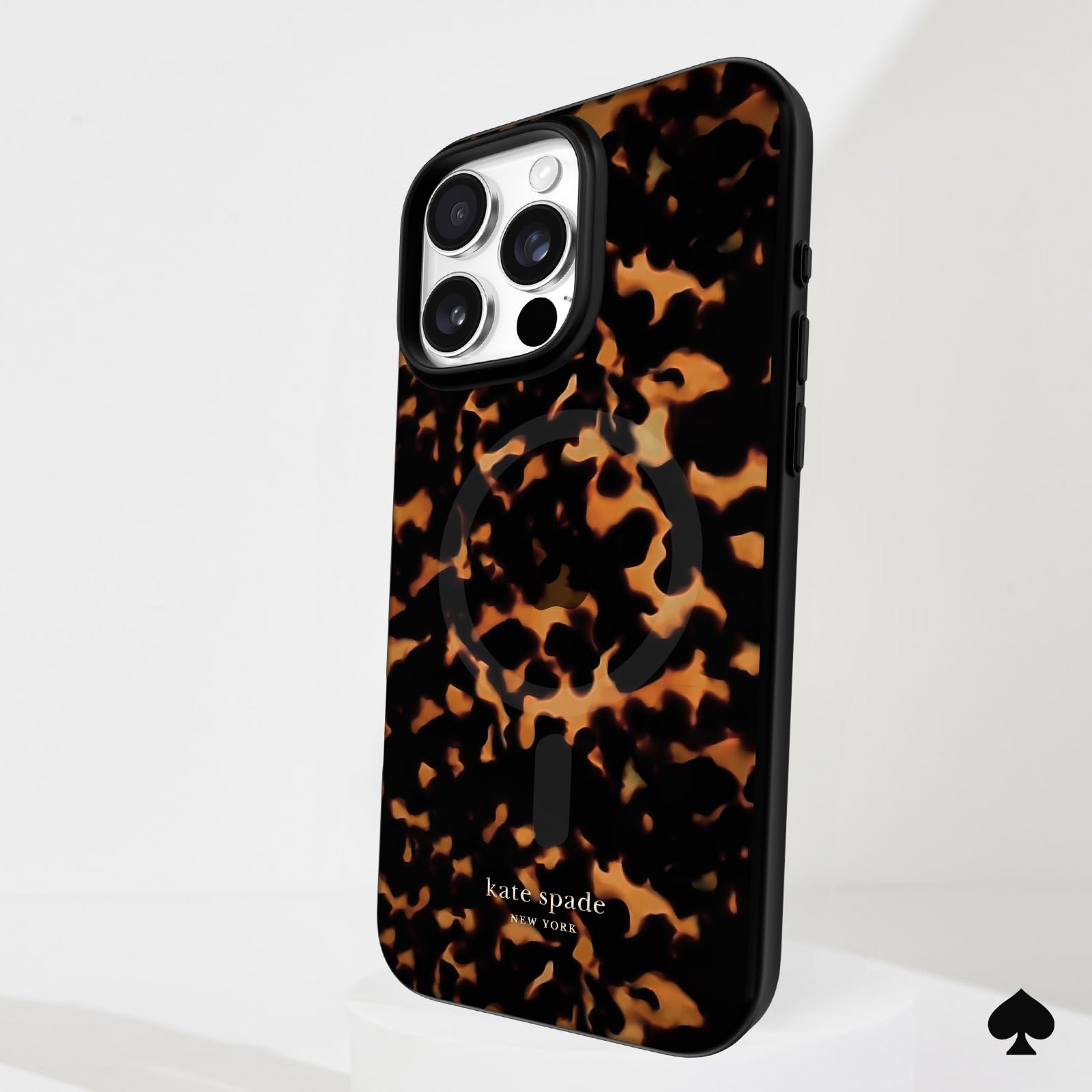 kate spade new york iPhone 16 Pro Max Case - Tortoise | Compatible with MagSafe - Lightweight Designer Case for iPhone 16 Pro Max w/Anti-Scratch Coating and Speckled Tortoise Design thumbnail