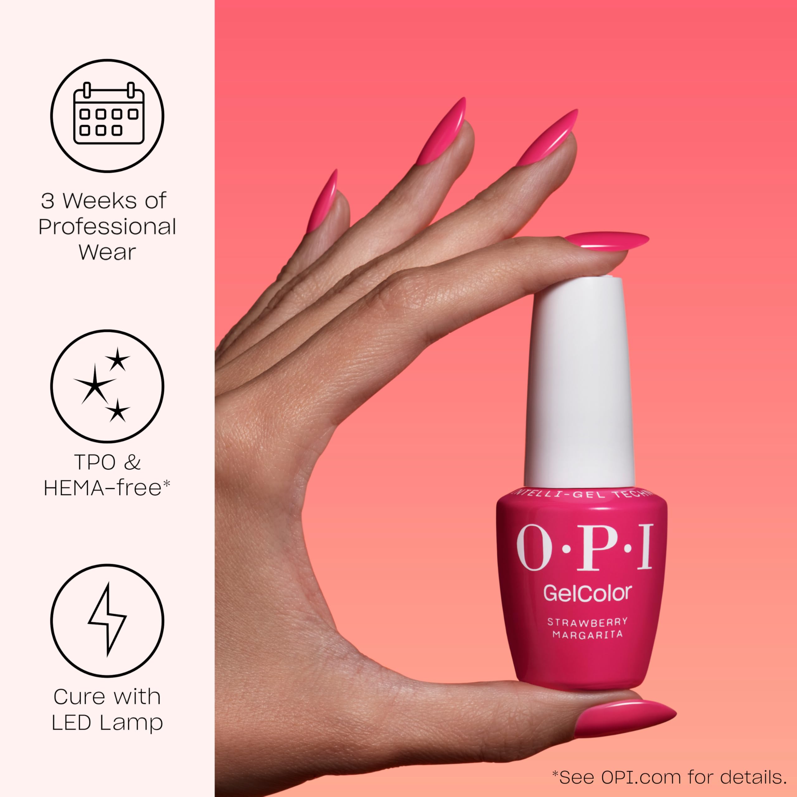 OPI GelColor LED Cure Gel Nail Polish | White, Gray & Black Shades | Salon-Quality Shine, Long-Lasting Wear | Easily Soak Off Removal | Vegan & HEMA Free | 0.5 Fl Oz thumbnail