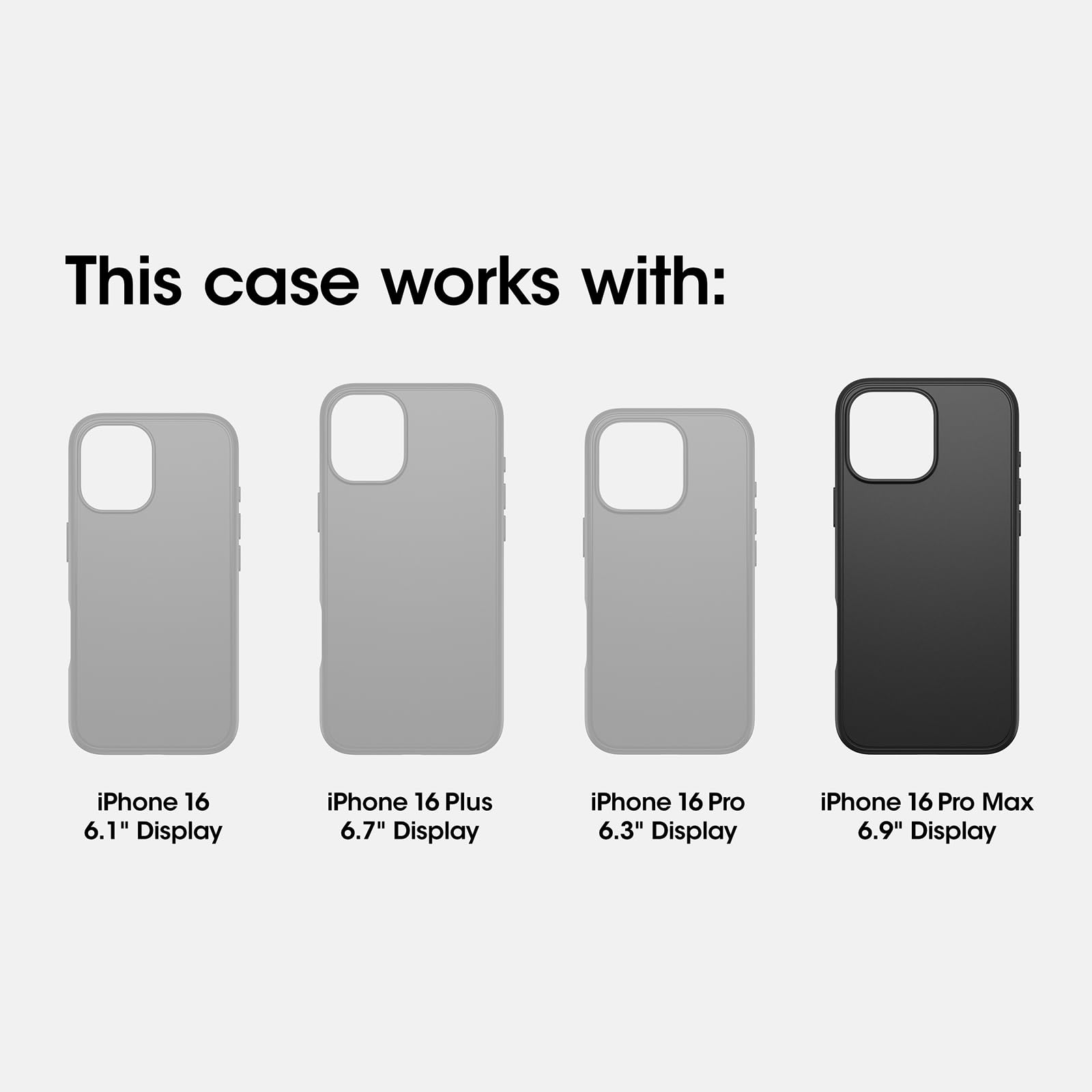 OtterBox iPhone 16 Pro Max Commuter Series Case - Black, Thin & Protective iPhone Case, Dual-Layer, Impact Absorbing iPhone Case thumbnail