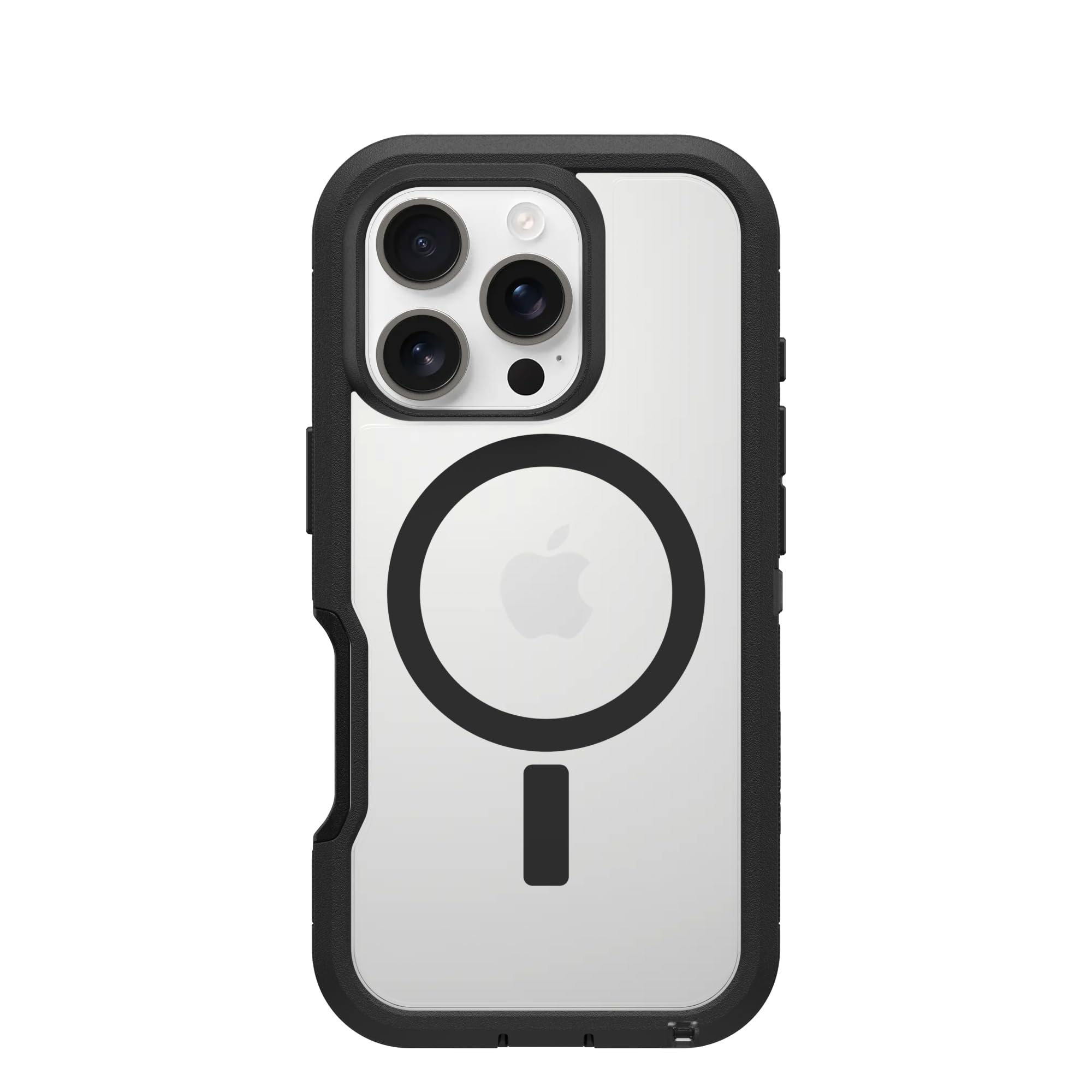 OtterBox iPhone 16 Pro Defender Series XT Clear Case - Dark Side - Tough, Rugged & Durable iPhone Case, Snaps on MagSafe, Pressure-Fitted Dual-Layer iPhone Case