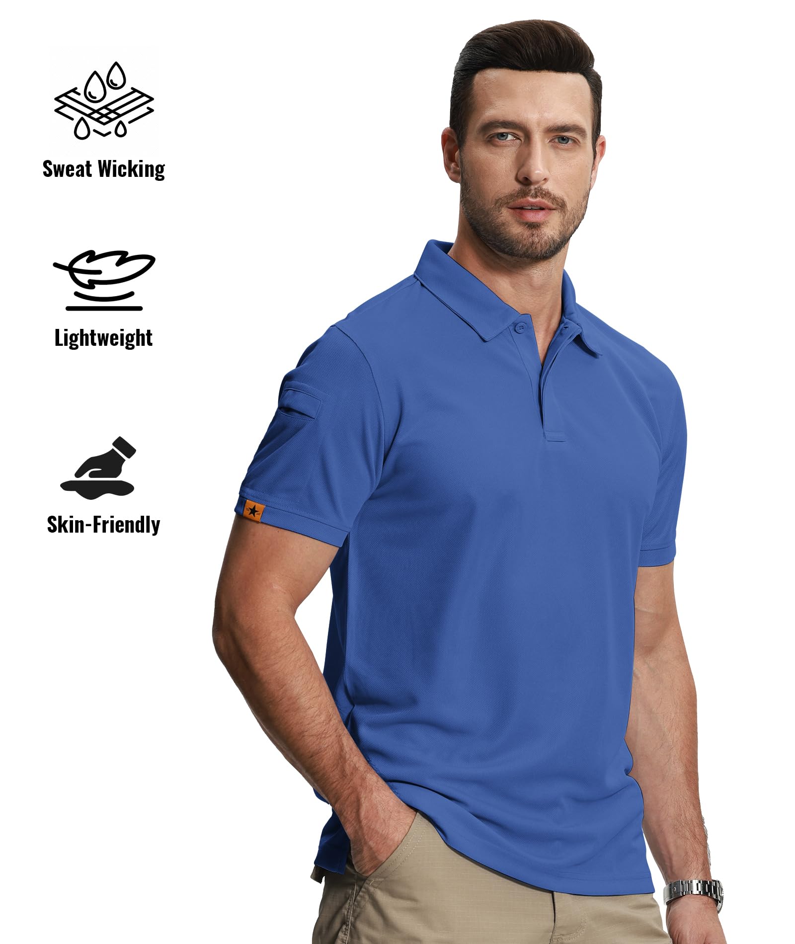 SCODI 5 Pack Mens Polo Shirts Short Sleeve Athletic Golf Polo Shirt for Men Casual Collared Summer Multipack T-Shirts thumbnail