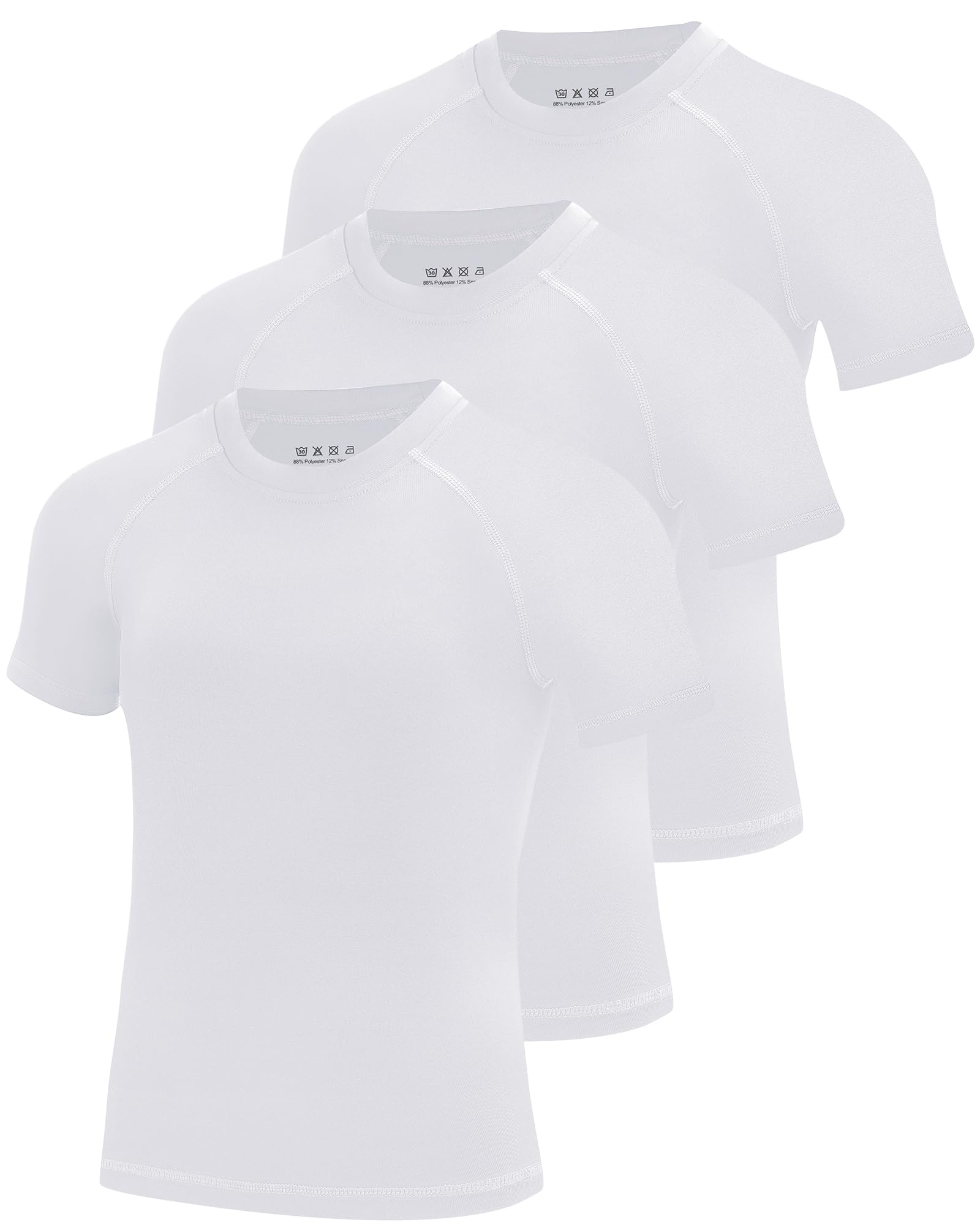 Blueleaf Boys Compression Shirt Short Sleeve Youth Basketball Football Undershirt Kids Quick Dry Athletic Base Layer T-Shirt thumbnail
