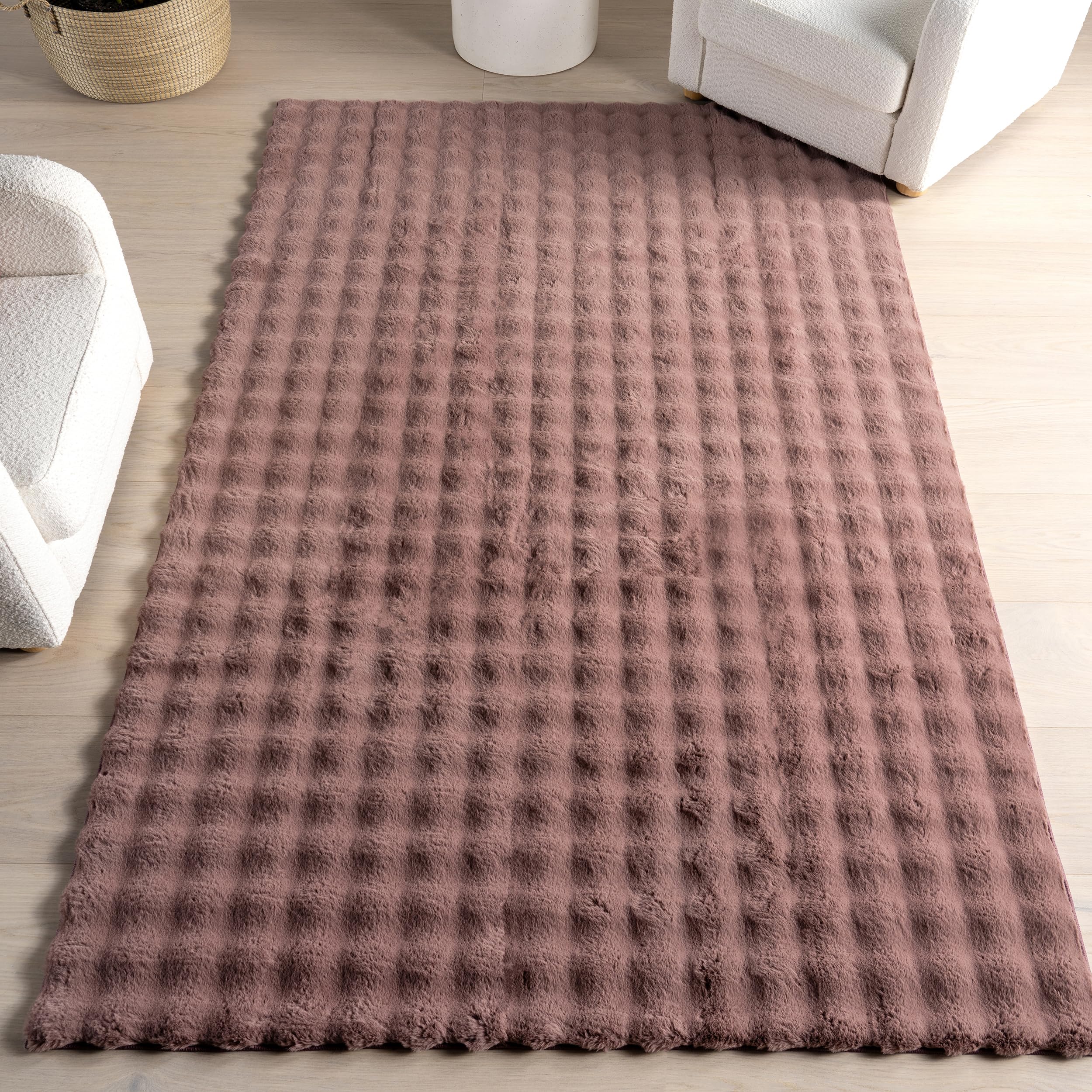 nuLOOM Jeni Burgundy Checkered Washable Area Rug, 8' x 10'
