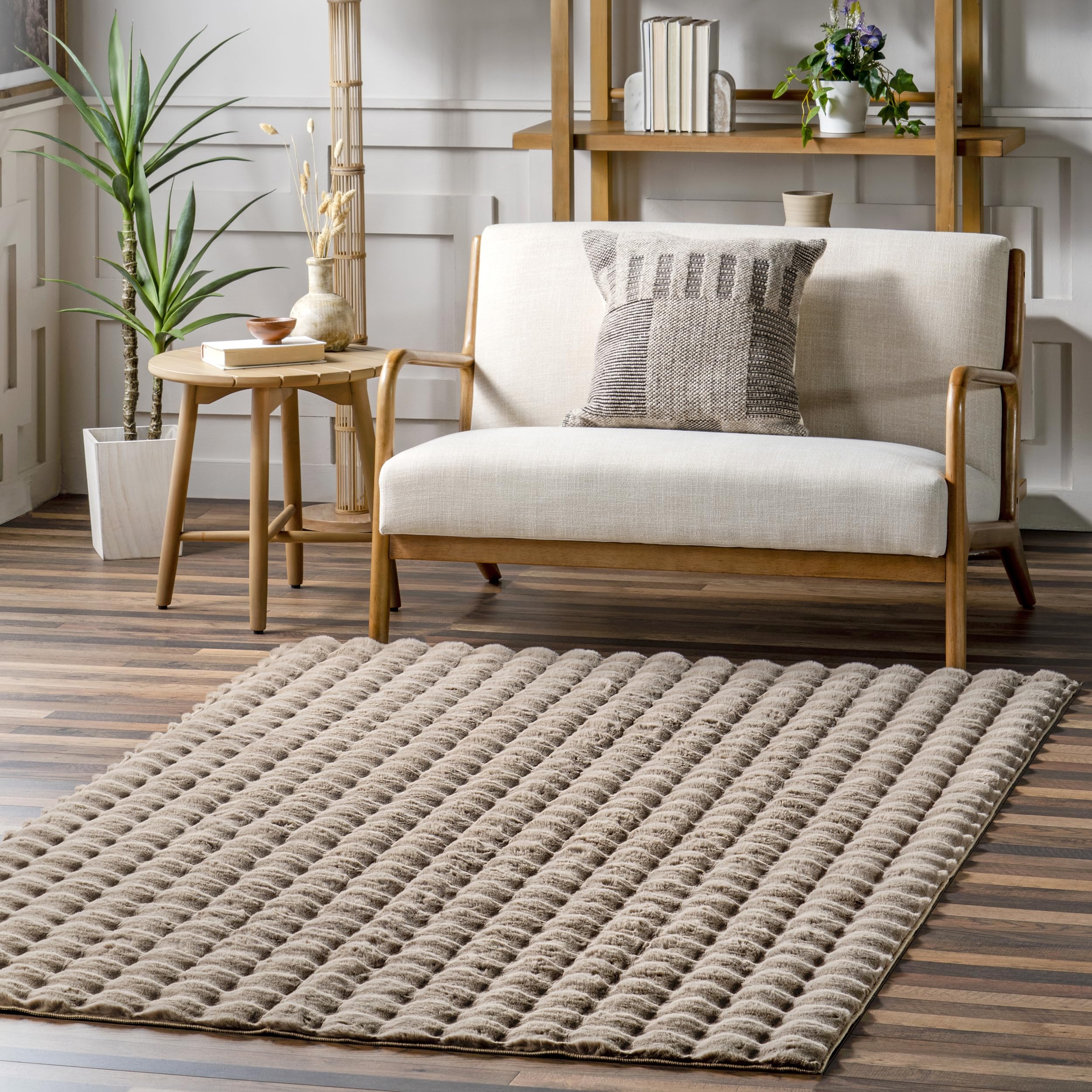 nuLOOM Jeni Burgundy Checkered Washable Area Rug, 8' x 10' thumbnail