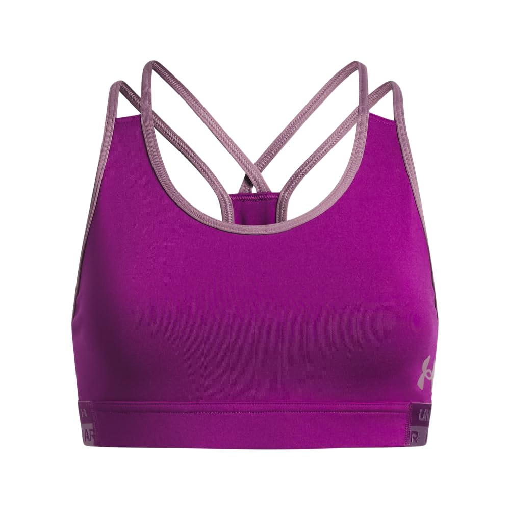 Under Armour Girls' Armour HeatGear Mid Impact Sports Bra thumbnail