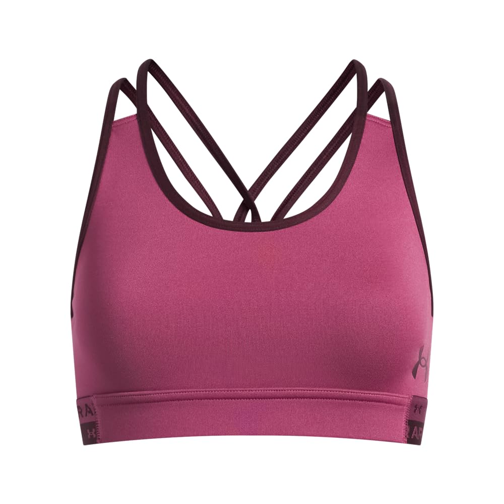 Under Armour Girls' Armour HeatGear Mid Impact Sports Bra thumbnail