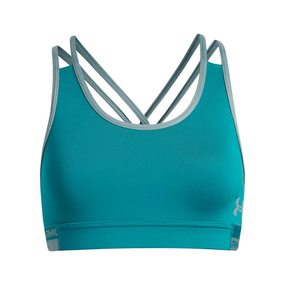 Under Armour Girls' Armour HeatGear Mid Impact Sports Bra thumbnail