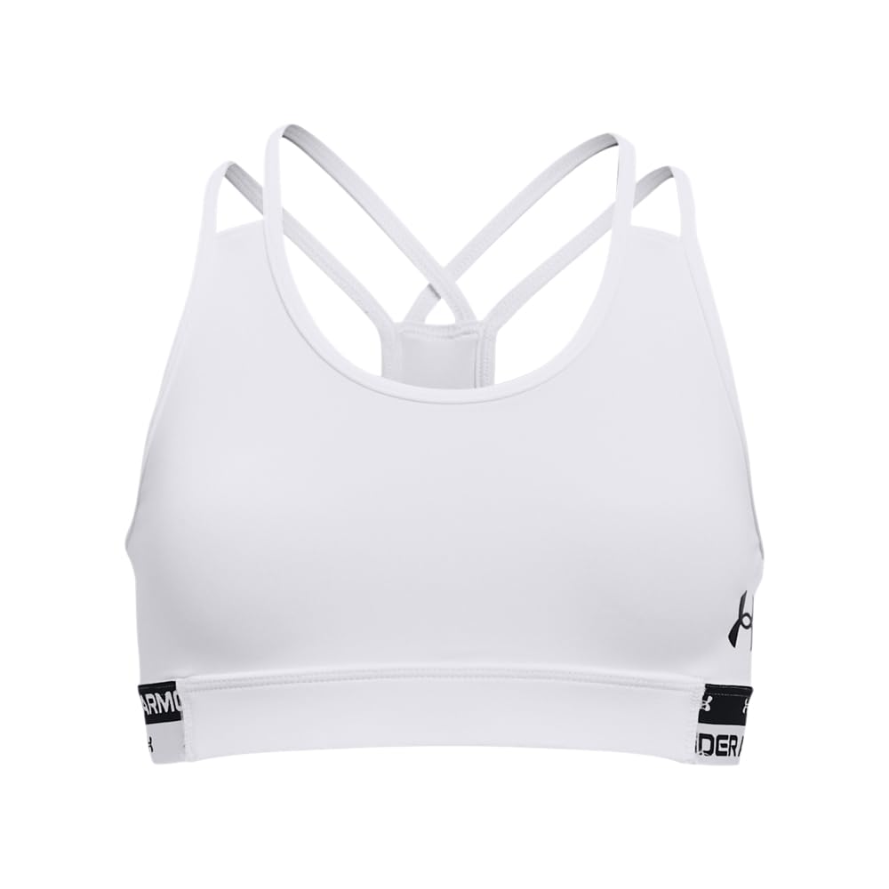 Under Armour Girls' Armour HeatGear Mid Impact Sports Bra thumbnail