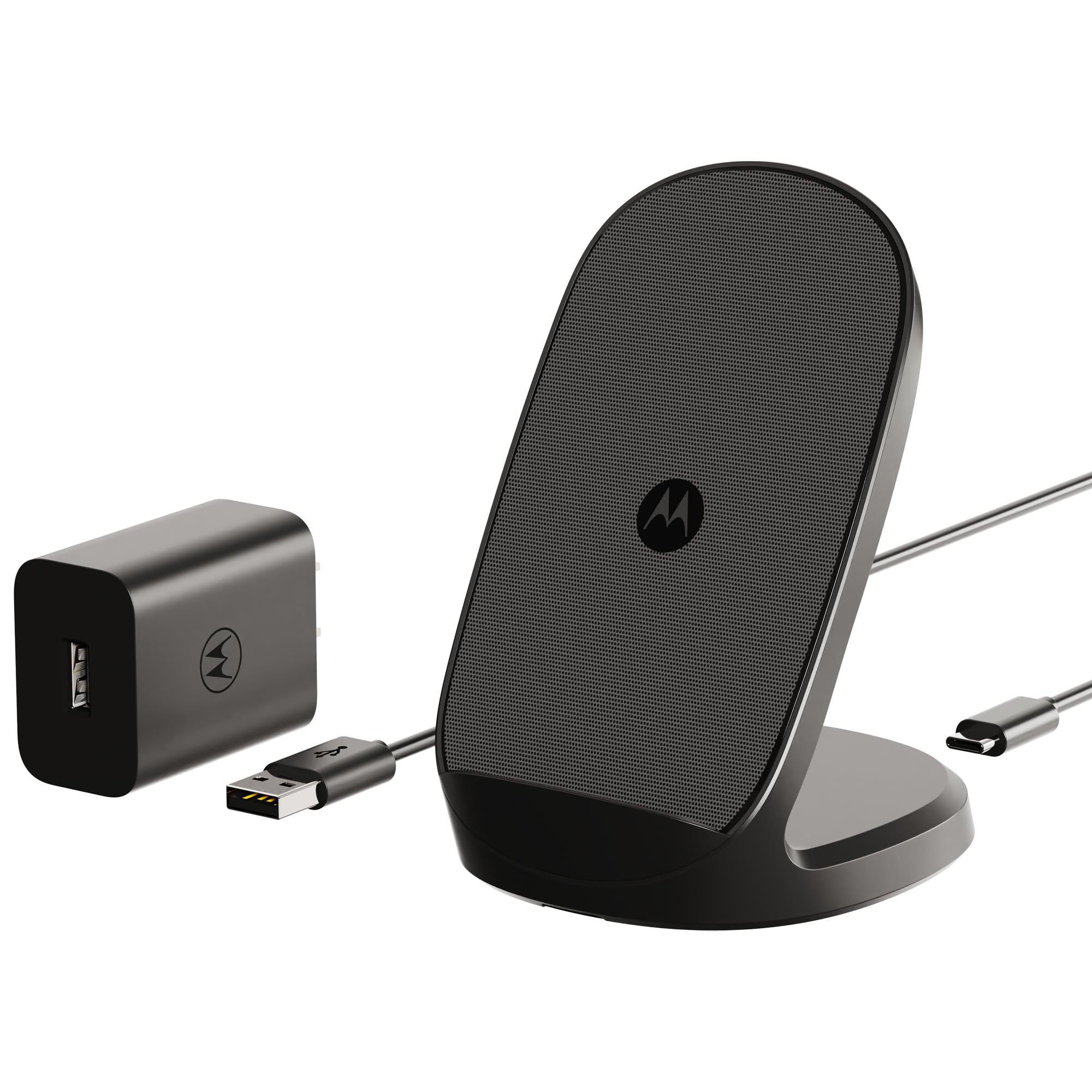 Motorola TurboPower 15W Wireless Stand + 33W Charger + Cable | For Moto G Power 2024/2025, G Stylus 2024/2025/2026, Edge 2024/2025, Razr/Razr Plus/Ultra 2024/2025