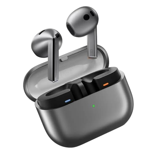 SAMSUNG Galaxy Buds 3 True Wireless Bluetooth Earbuds, Open Type Fit, Active Noise Cancellation, 360 Audio, Touch Control, Silver (Renewed) thumbnail