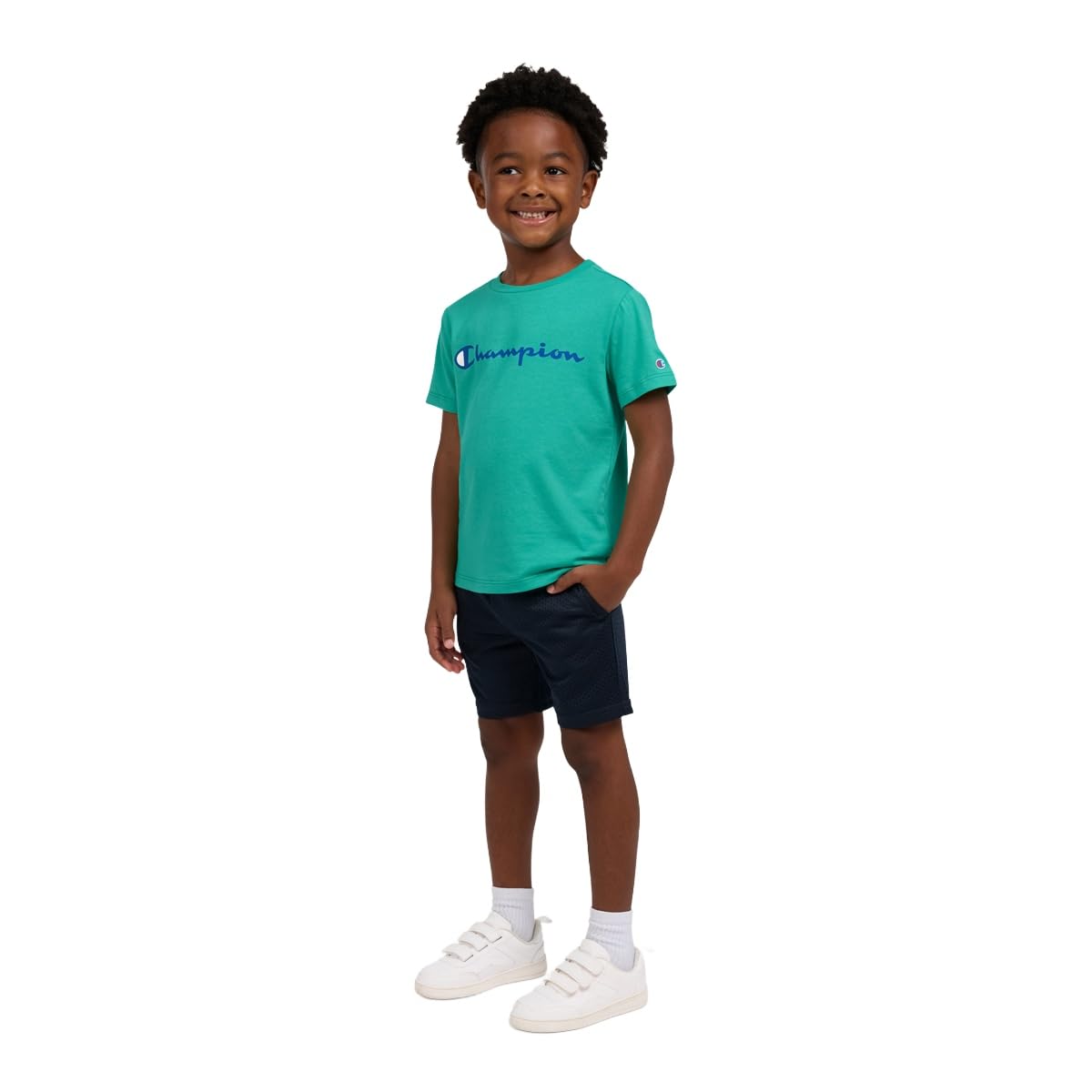 Champion Boys 2 Piece Short Sleeve Shirt and Mesh Shorts Sets thumbnail