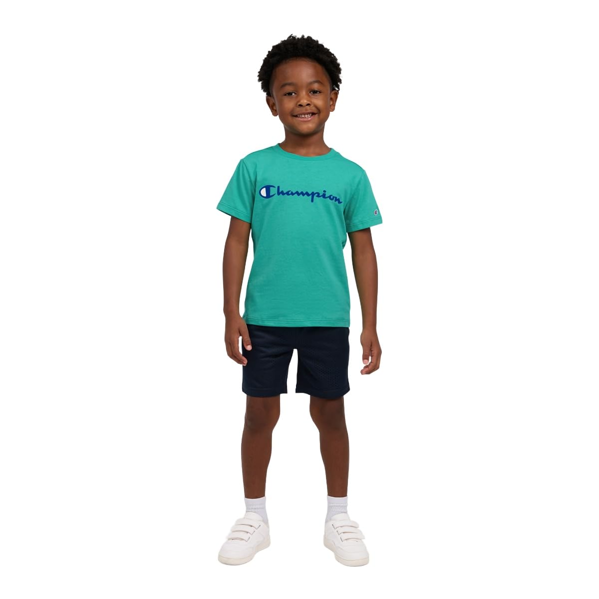 Champion Boys 2 Piece Short Sleeve Shirt and Mesh Shorts Sets thumbnail